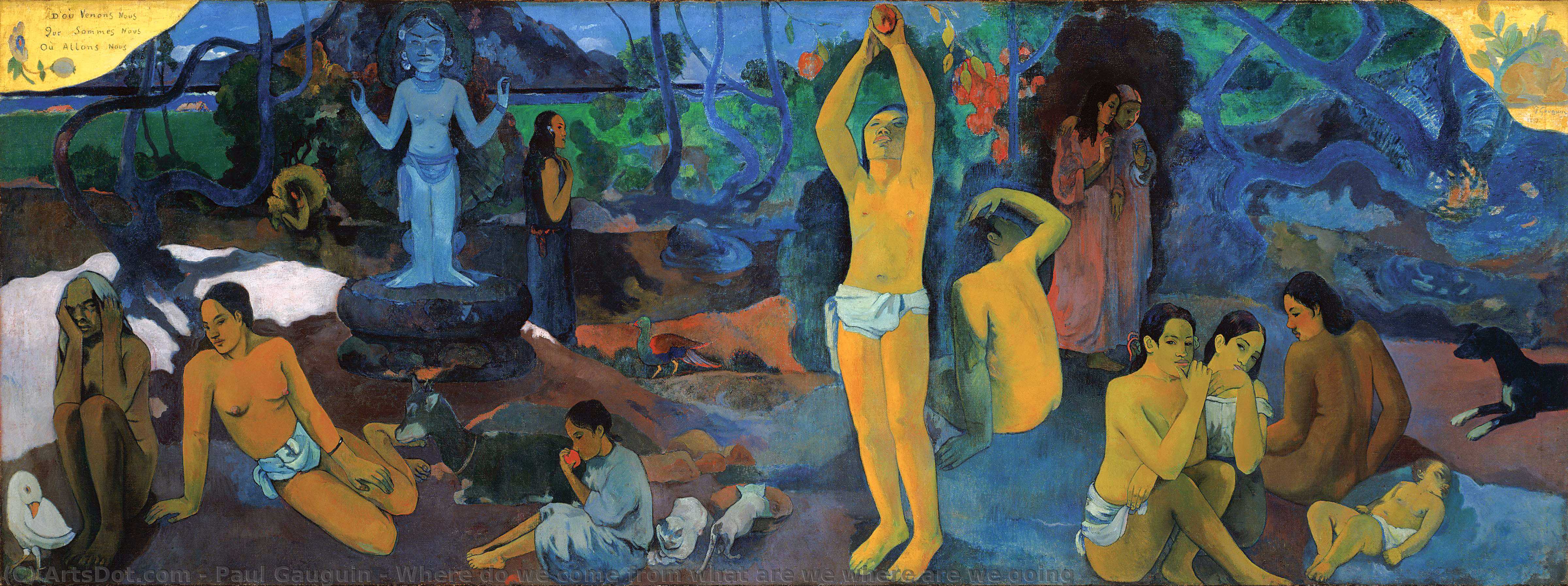 WikiOO.org - Encyclopedia of Fine Arts - Maalaus, taideteos Paul Gauguin - Where do we come from what are we where are we going