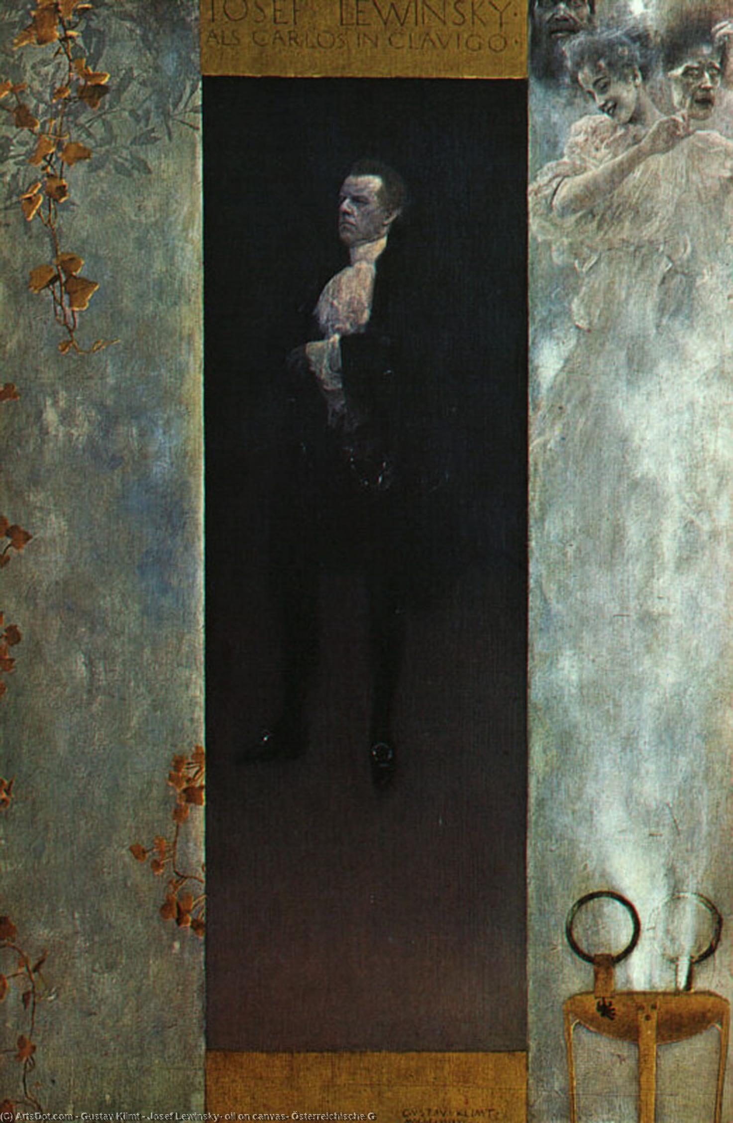 WikiOO.org - Енциклопедія образотворчого мистецтва - Живопис, Картини
 Gustav Klimt - Josef Lewinsky, oil on canvas, Österreichische G