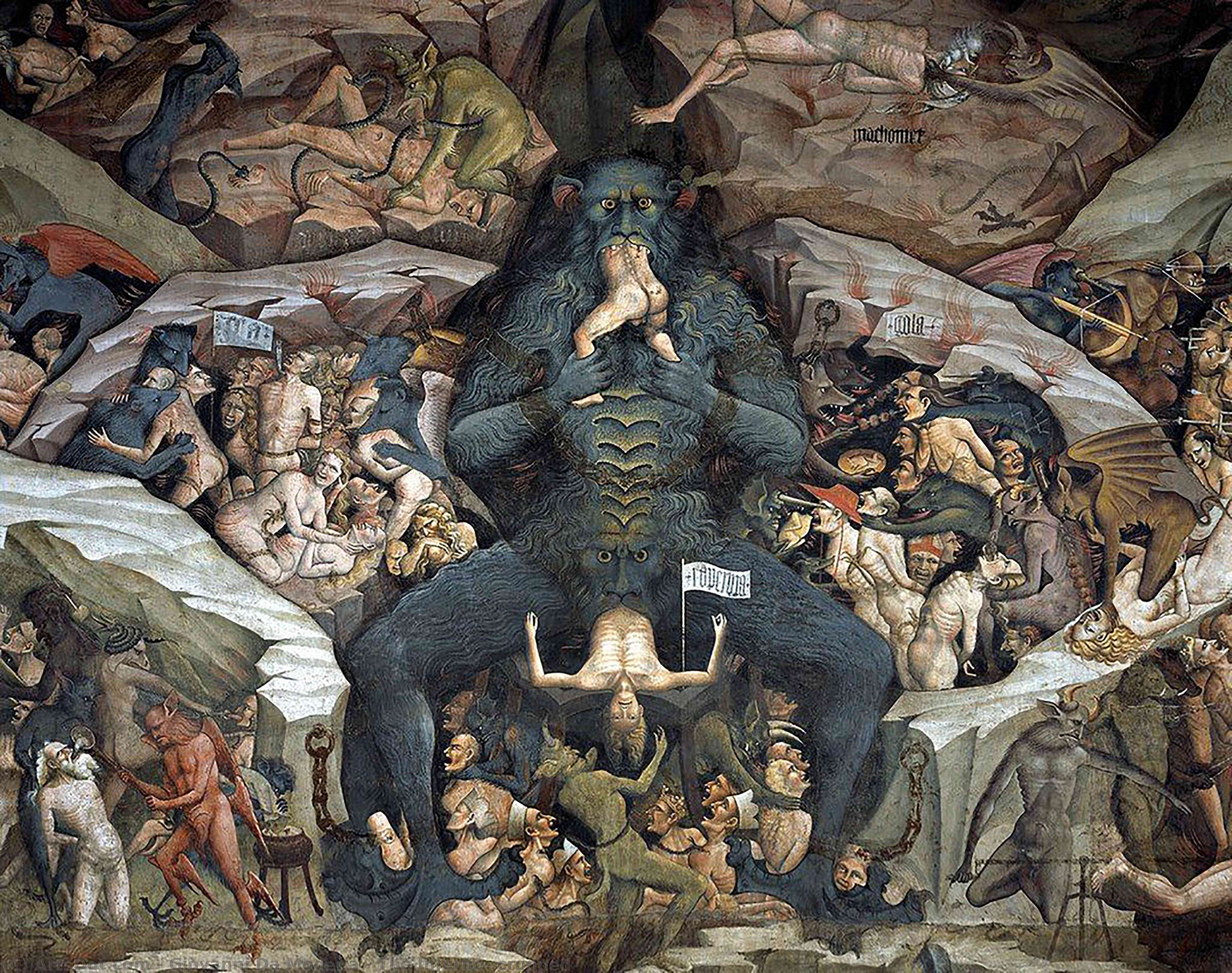 Общество девяти. Фреска Джованни да Модена ад. Джованни да Модена ад 1410. Джованни да Модена страшный суд.