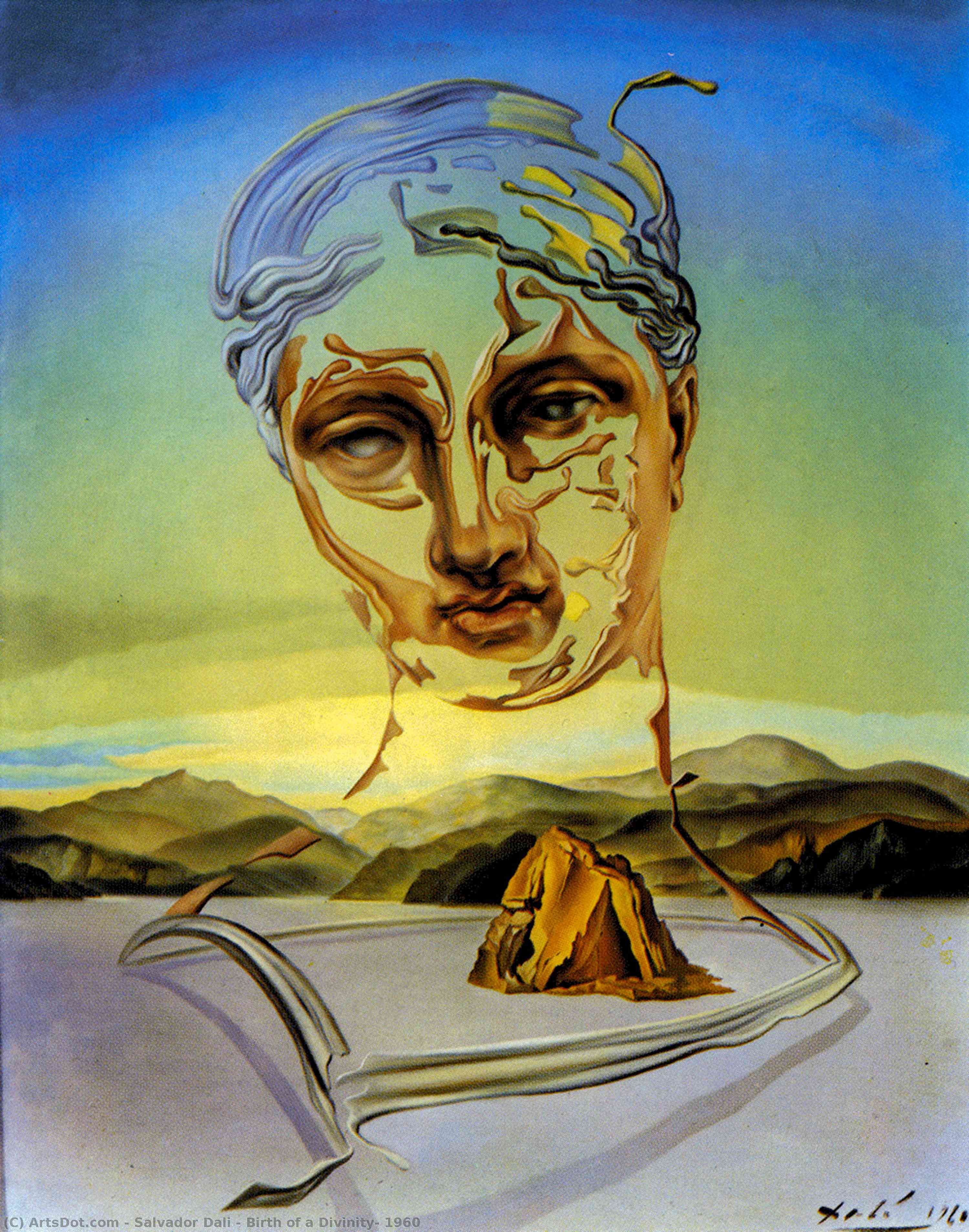 Wikioo.org - The Encyclopedia of Fine Arts - Painting, Artwork by Salvador Dali - Birth of a Divinity, 1960