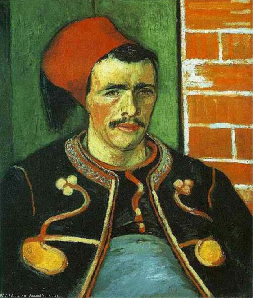 Wikioo.org - The Encyclopedia of Fine Arts - Painting, Artwork by Vincent Van Gogh - Zouave Half Length, The