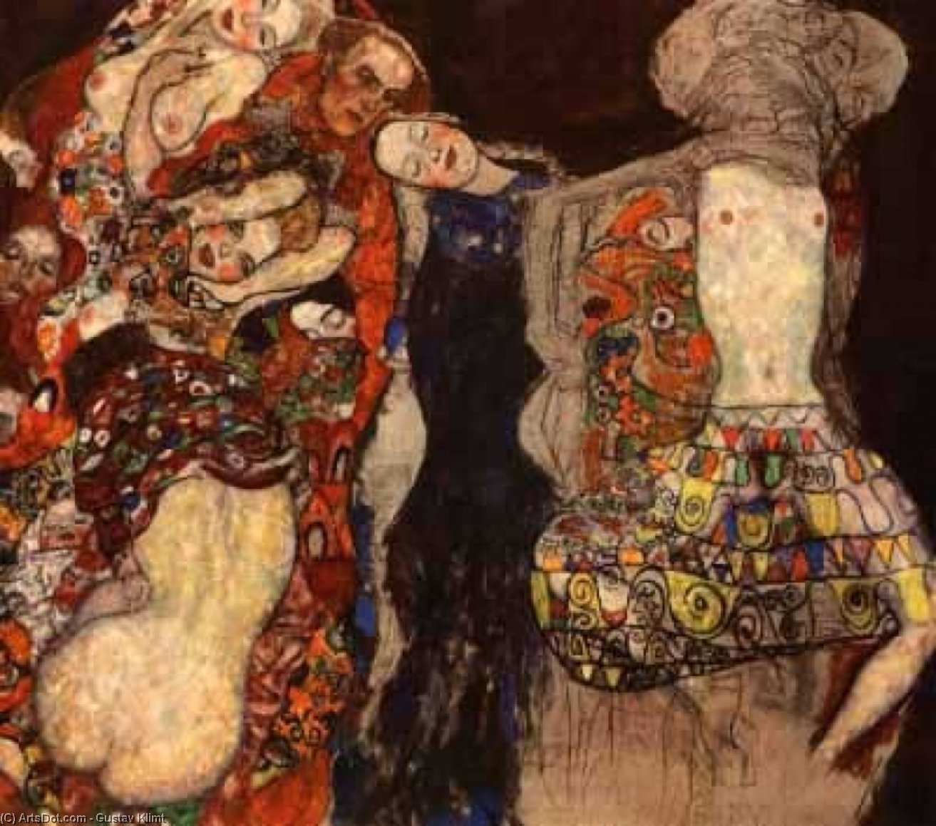Wikioo.org - สารานุกรมวิจิตรศิลป์ - จิตรกรรม Gustav Klimt - Bride, The (unfinished), 1917-18 - Private Collection