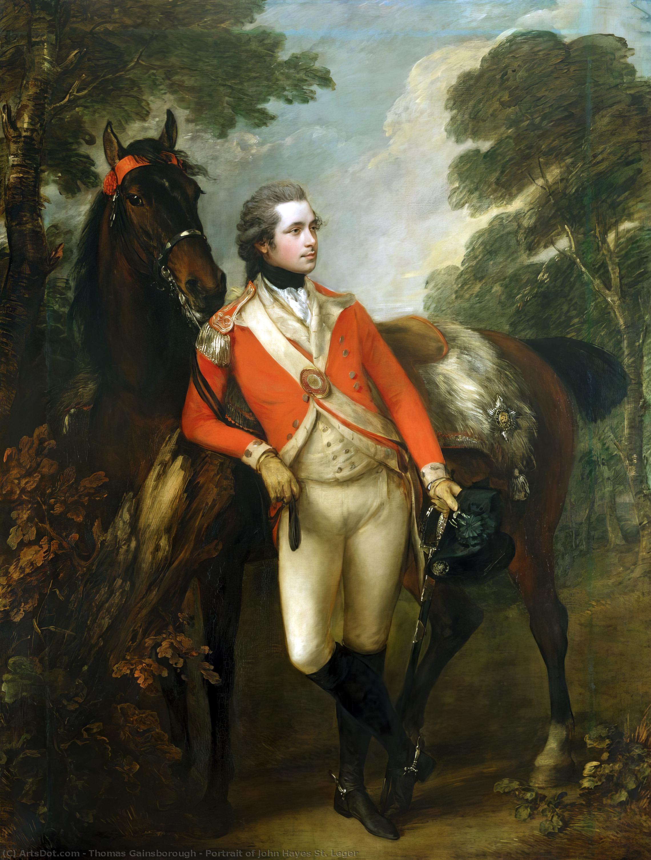 Wikioo.org - The Encyclopedia of Fine Arts - Painting, Artwork by Thomas Gainsborough - Portrait of John Hayes St. Leger