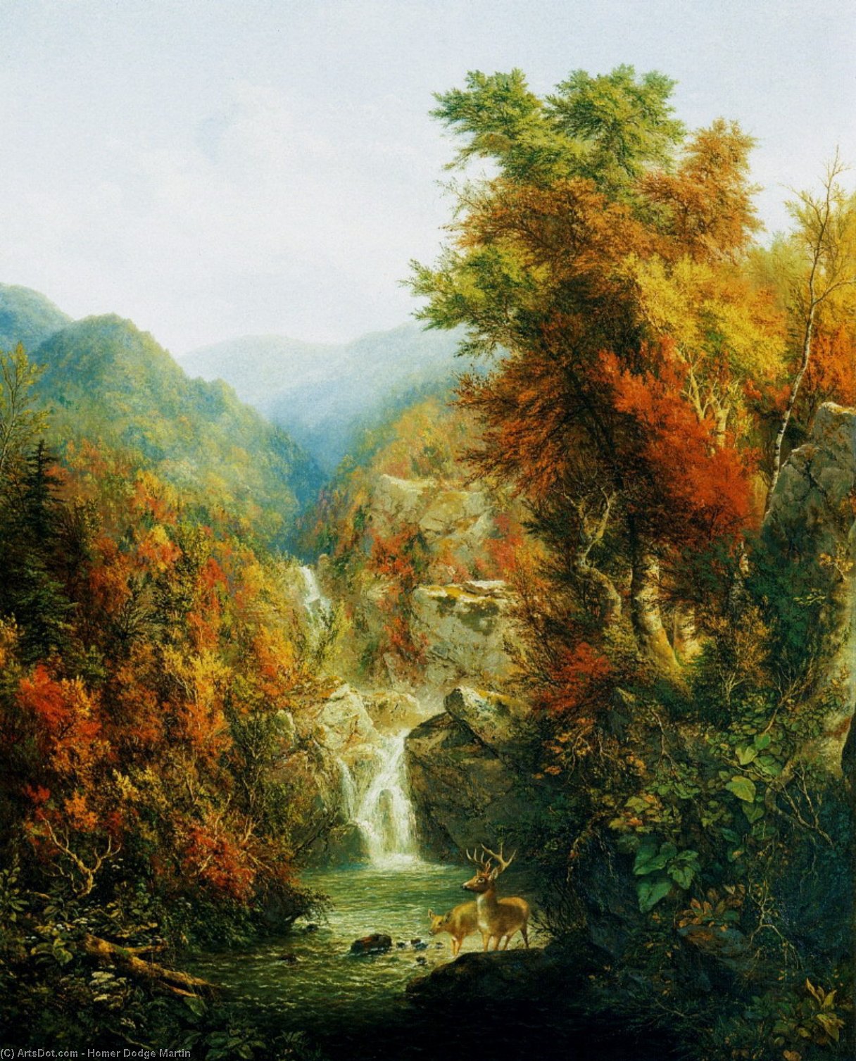 Wikioo.org - The Encyclopedia of Fine Arts - Painting, Artwork by Homer Dodge Martin - A Wilderness Pool