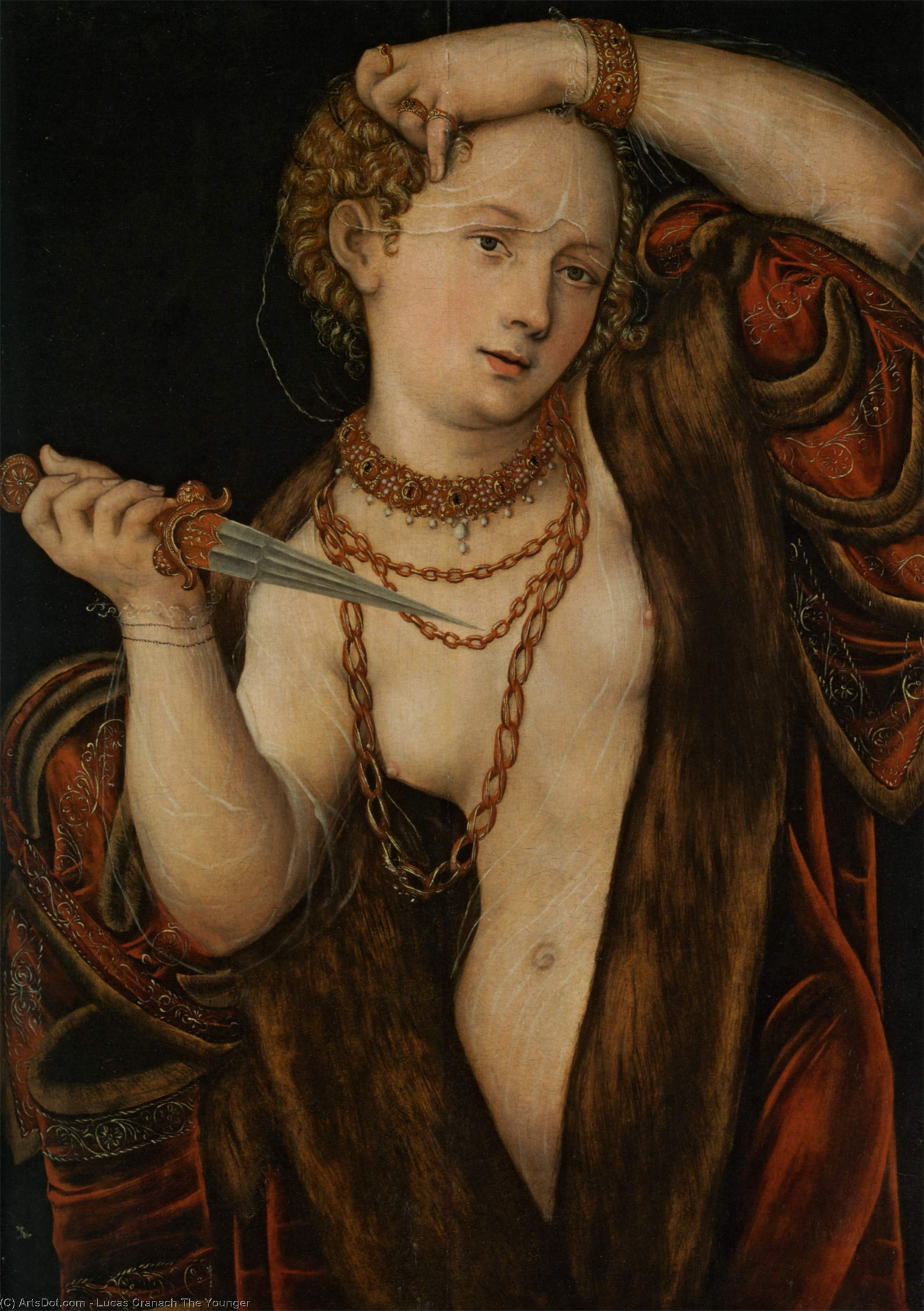 Wikioo.org - The Encyclopedia of Fine Arts - Painting, Artwork by Lucas Cranach The Younger - Lucretia