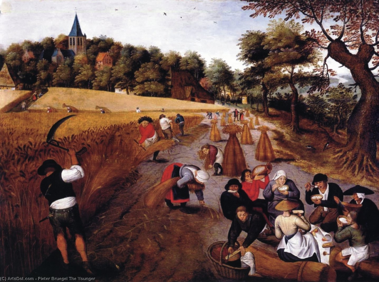 Wikioo.org - The Encyclopedia of Fine Arts - Painting, Artwork by Pieter Bruegel The Younger - The Harvest