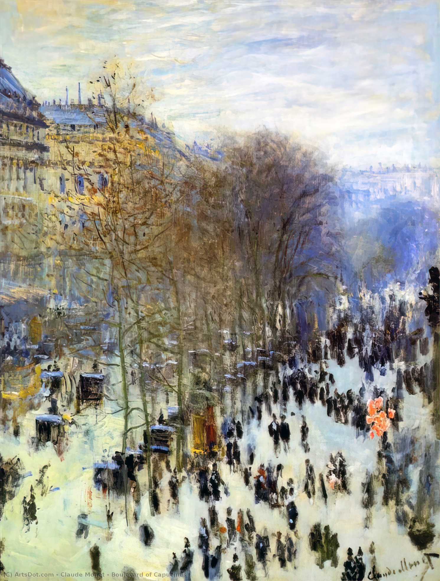 Wikioo.org - The Encyclopedia of Fine Arts - Painting, Artwork by Claude Monet - Boulevard of Capucines