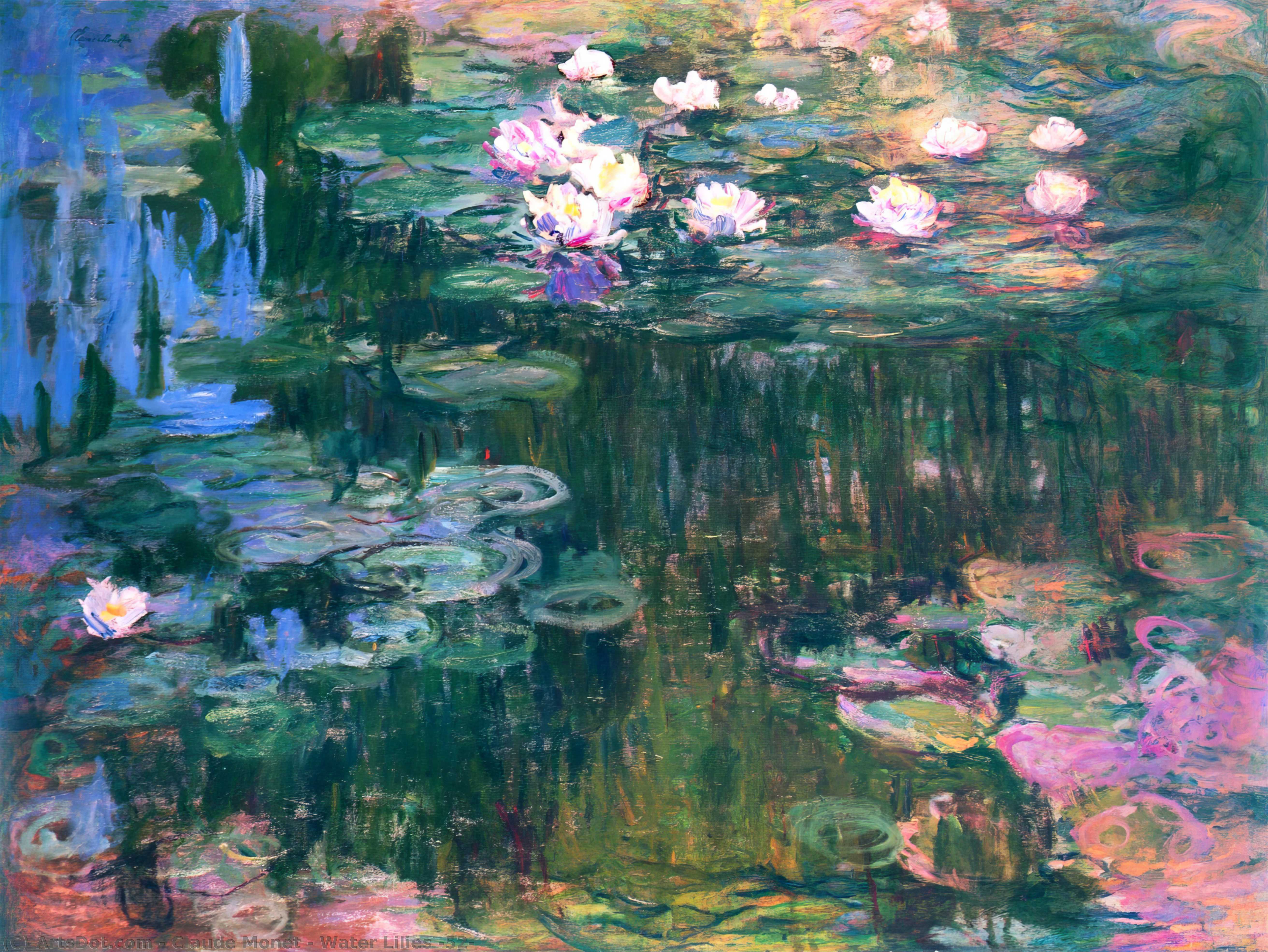 Wikioo.org - The Encyclopedia of Fine Arts - Painting, Artwork by Claude Monet - Water Lilies (52)