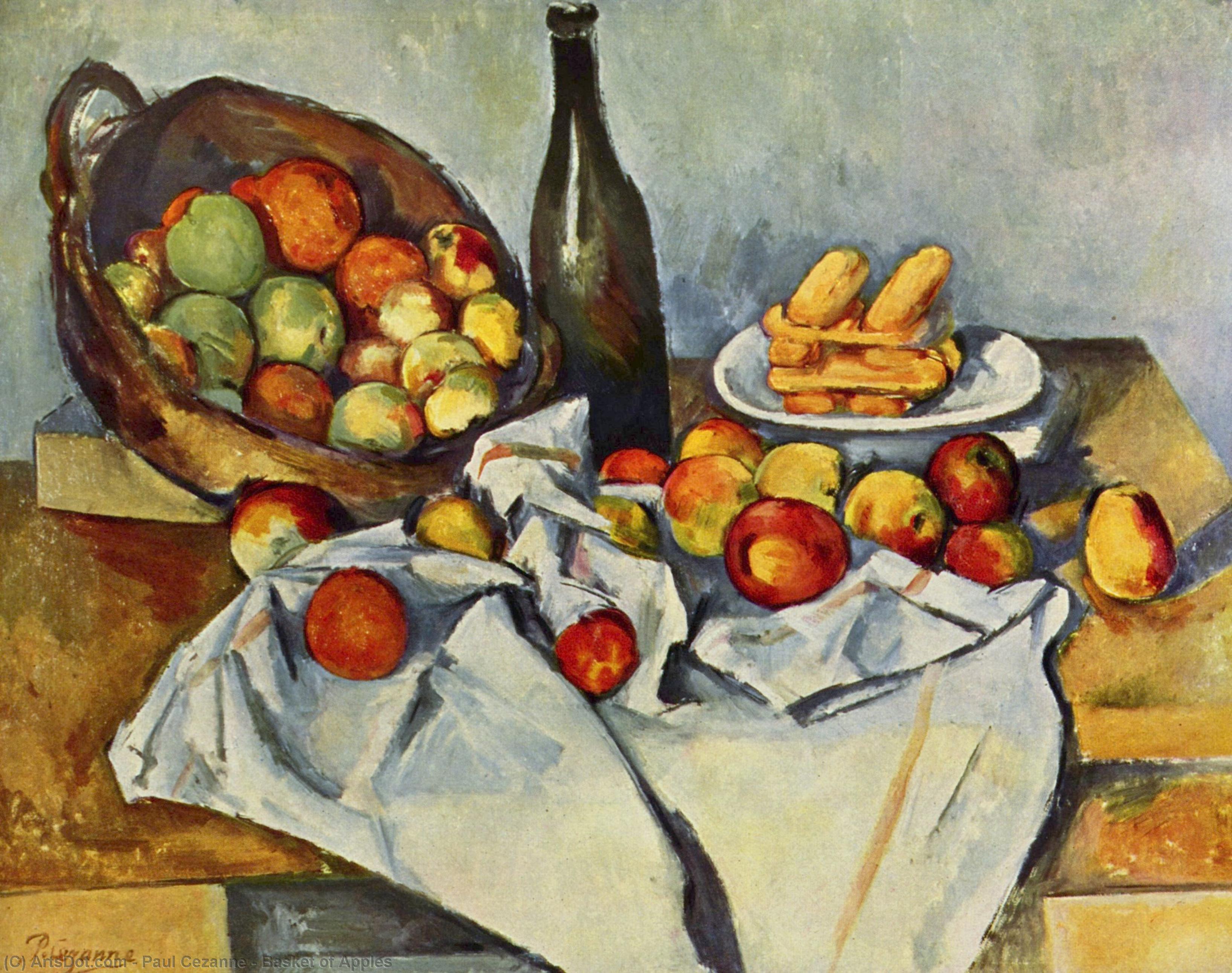 Wikioo.org – L'Enciclopedia delle Belle Arti - Pittura, Opere di Paul Cezanne - cesto di mele