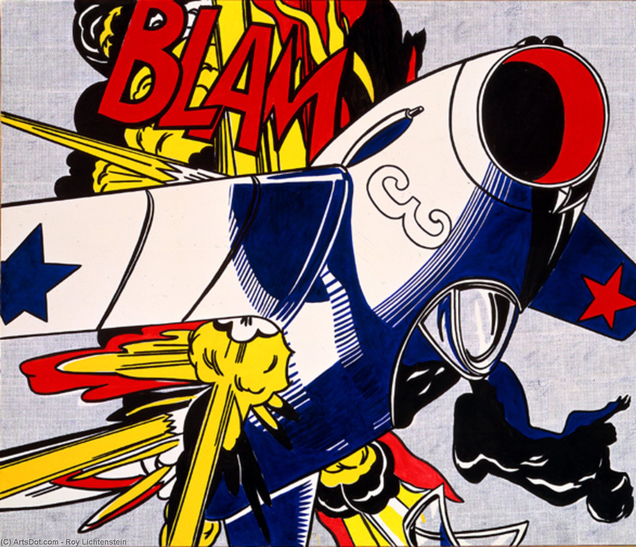 Wikioo.org - The Encyclopedia of Fine Arts - Painting, Artwork by Roy Lichtenstein - Blam