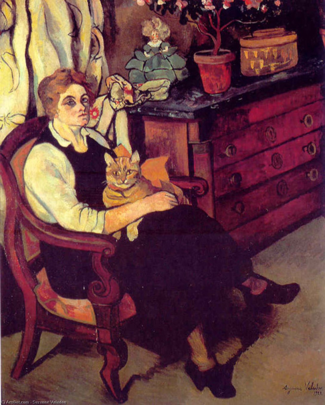 Wikioo.org - The Encyclopedia of Fine Arts - Painting, Artwork by Suzanne Valadon - Miss Lily Walton