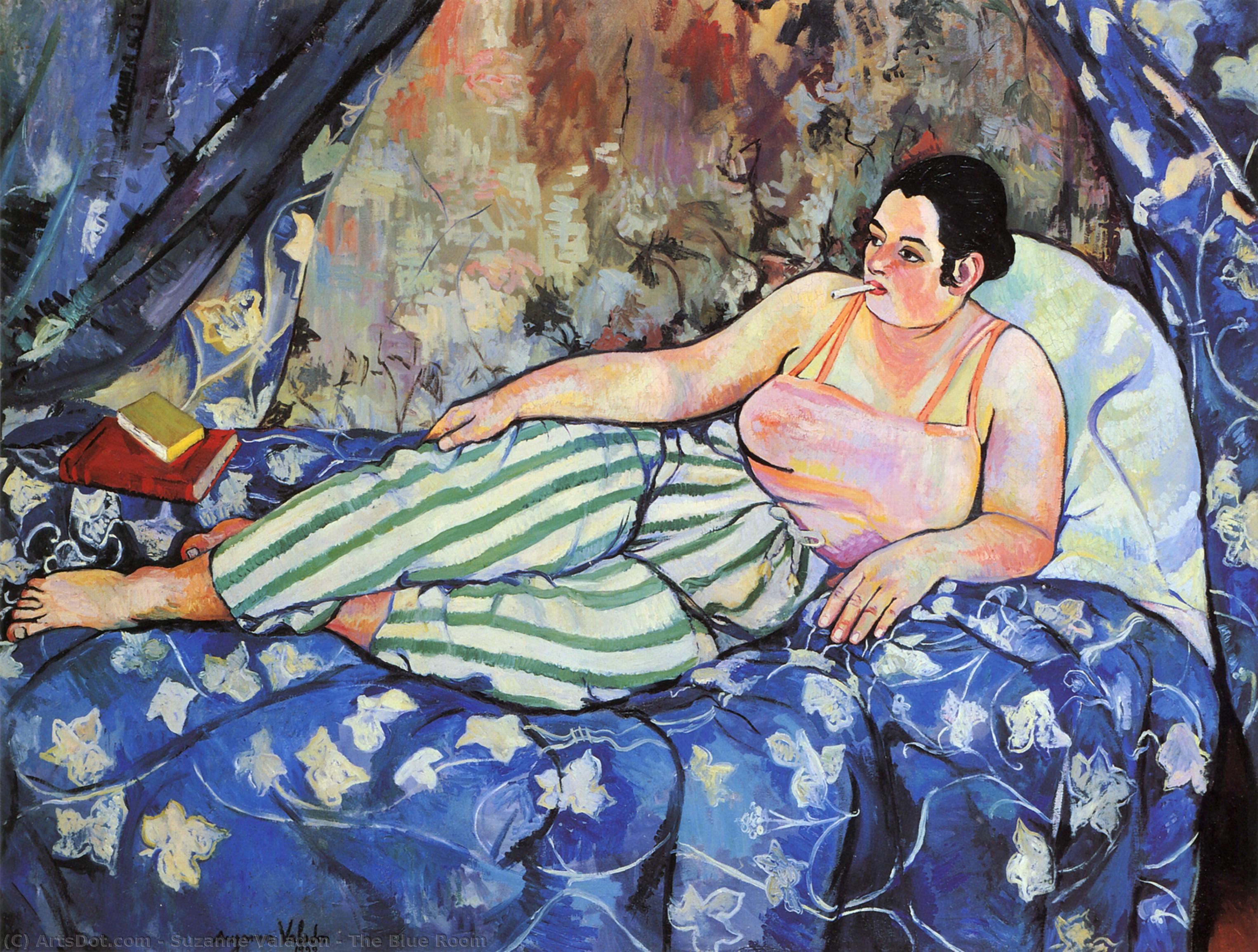 Wikioo.org - The Encyclopedia of Fine Arts - Painting, Artwork by Suzanne Valadon - The Blue Room