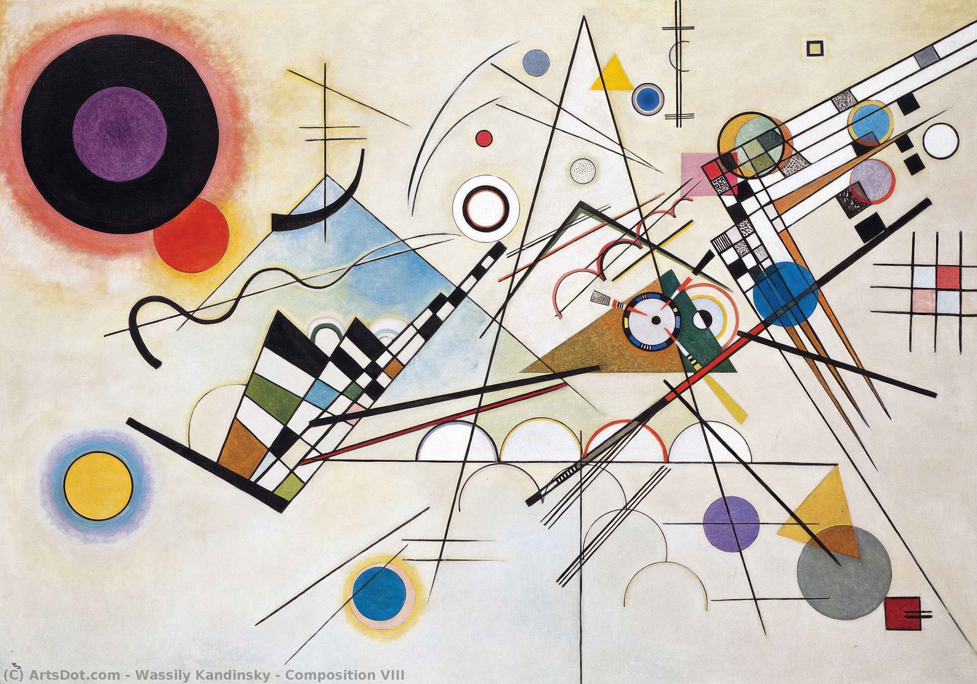 WikiOO.org - Güzel Sanatlar Ansiklopedisi - Resim, Resimler Wassily Kandinsky - Composition VIII