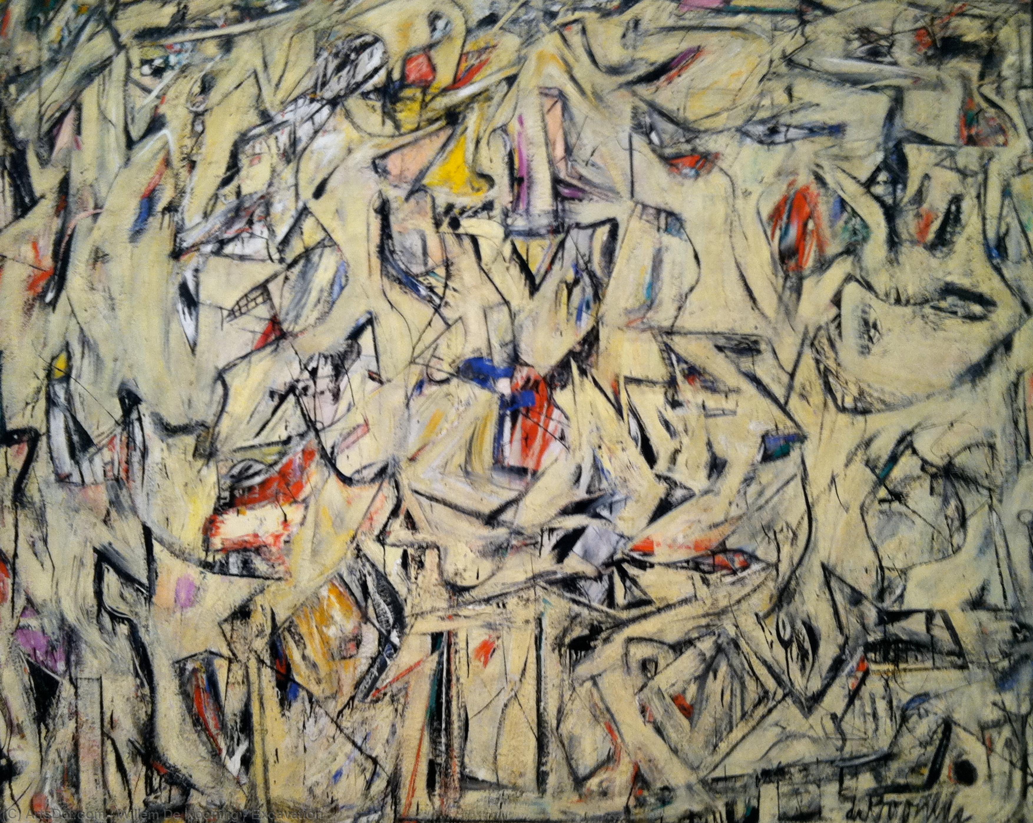 Wikioo.org - The Encyclopedia of Fine Arts - Painting, Artwork by Willem De Kooning - Excavation