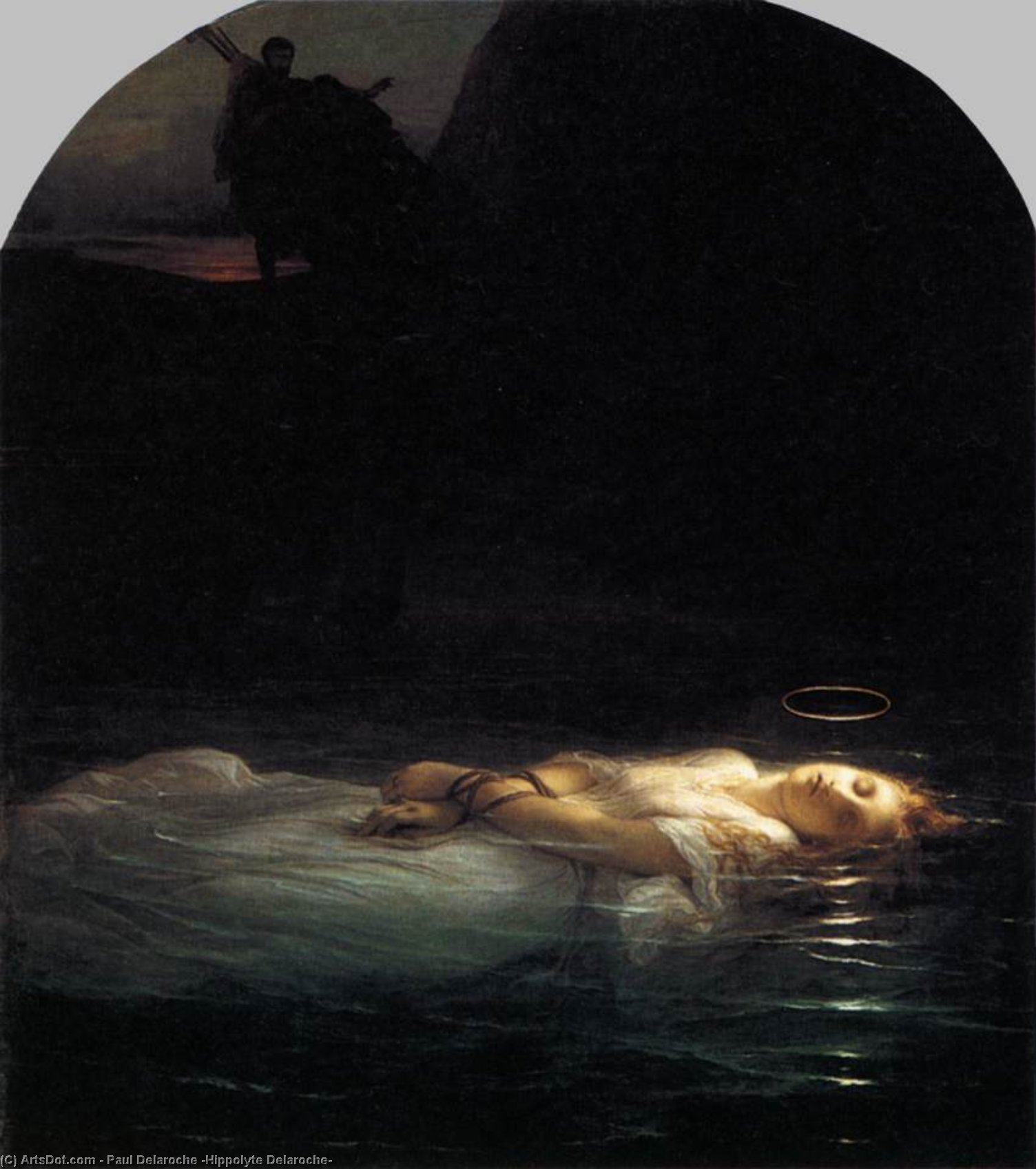Wikioo.org - The Encyclopedia of Fine Arts - Painting, Artwork by Paul Delaroche (Hippolyte Delaroche) - Young Christian Martyr