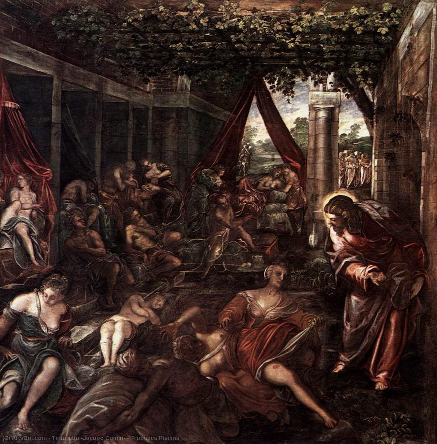 WikiOO.org – 美術百科全書 - 繪畫，作品 Tintoretto (Jacopo Comin) - probatica piscina