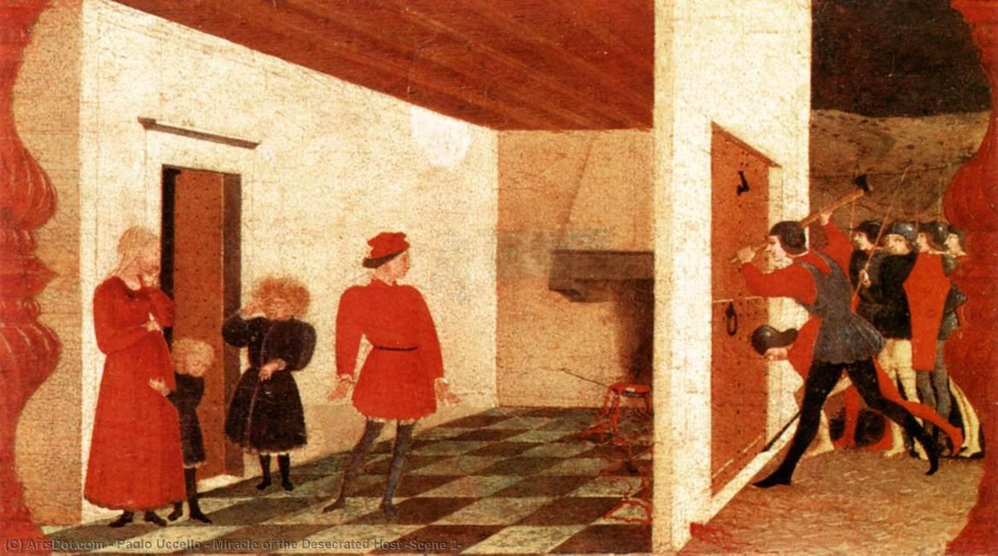 Wikioo.org - The Encyclopedia of Fine Arts - Painting, Artwork by Paolo Uccello - Miracle of the Desecrated Host (Scene 2)