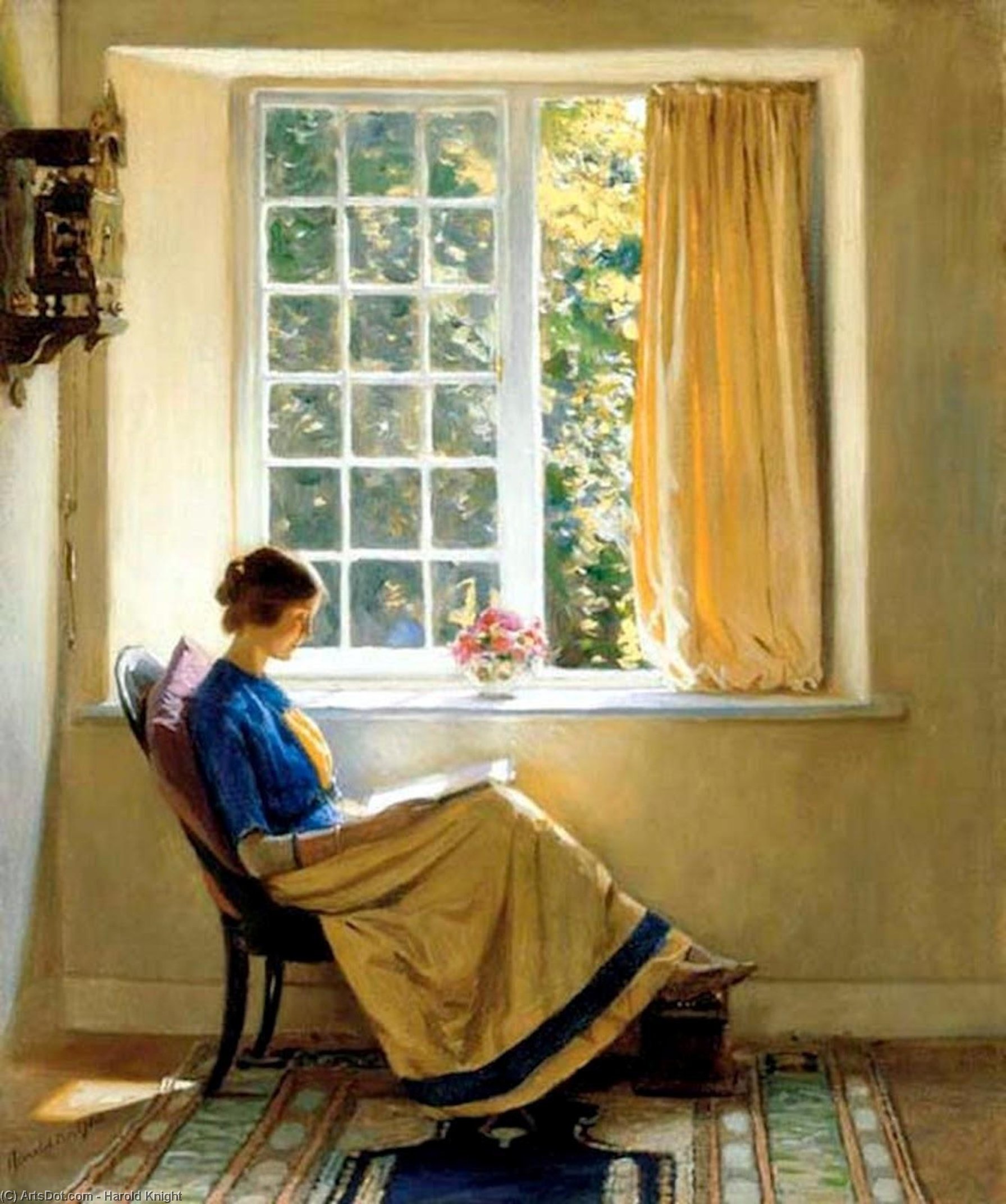 Wikioo.org - The Encyclopedia of Fine Arts - Painting, Artwork by Harold Knight - Morning Sun