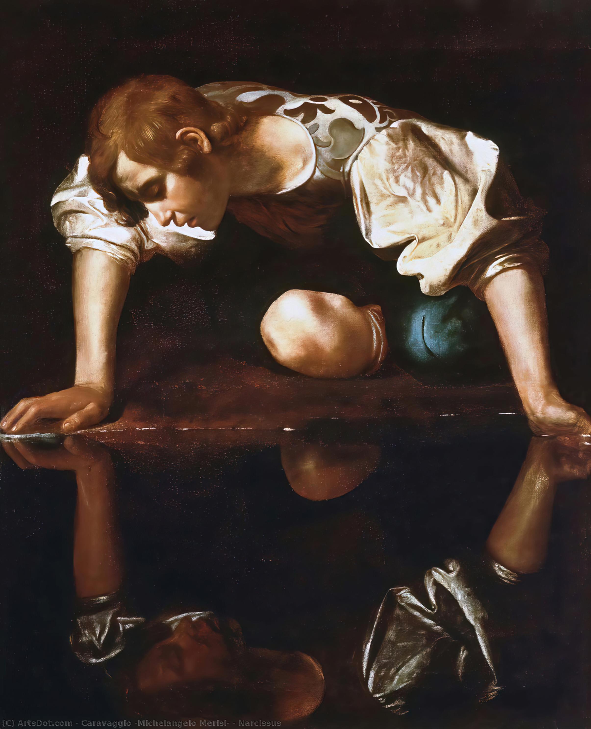Wikioo.org - The Encyclopedia of Fine Arts - Painting, Artwork by Caravaggio (Michelangelo Merisi) - Narcissus