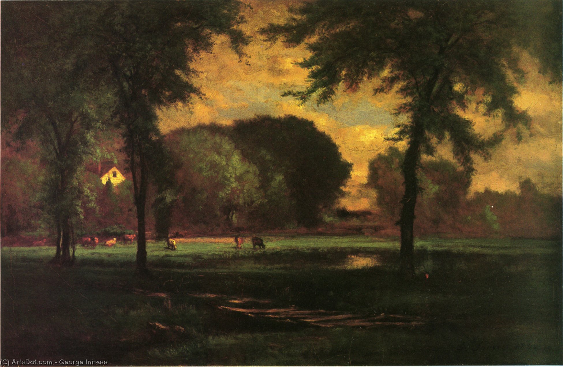 Wikioo.org - The Encyclopedia of Fine Arts - Painting, Artwork by George Inness - the pasture