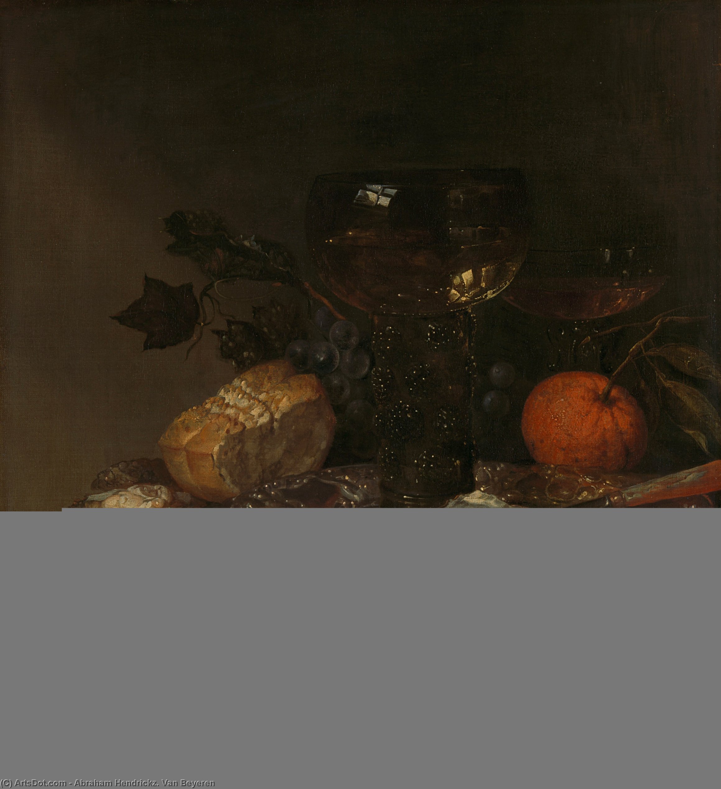 Wikioo.org - The Encyclopedia of Fine Arts - Painting, Artwork by Abraham Hendriksz Van Beijeren - Still life (1640) (57 x 52.5) (Amsterdam, The State Museum)