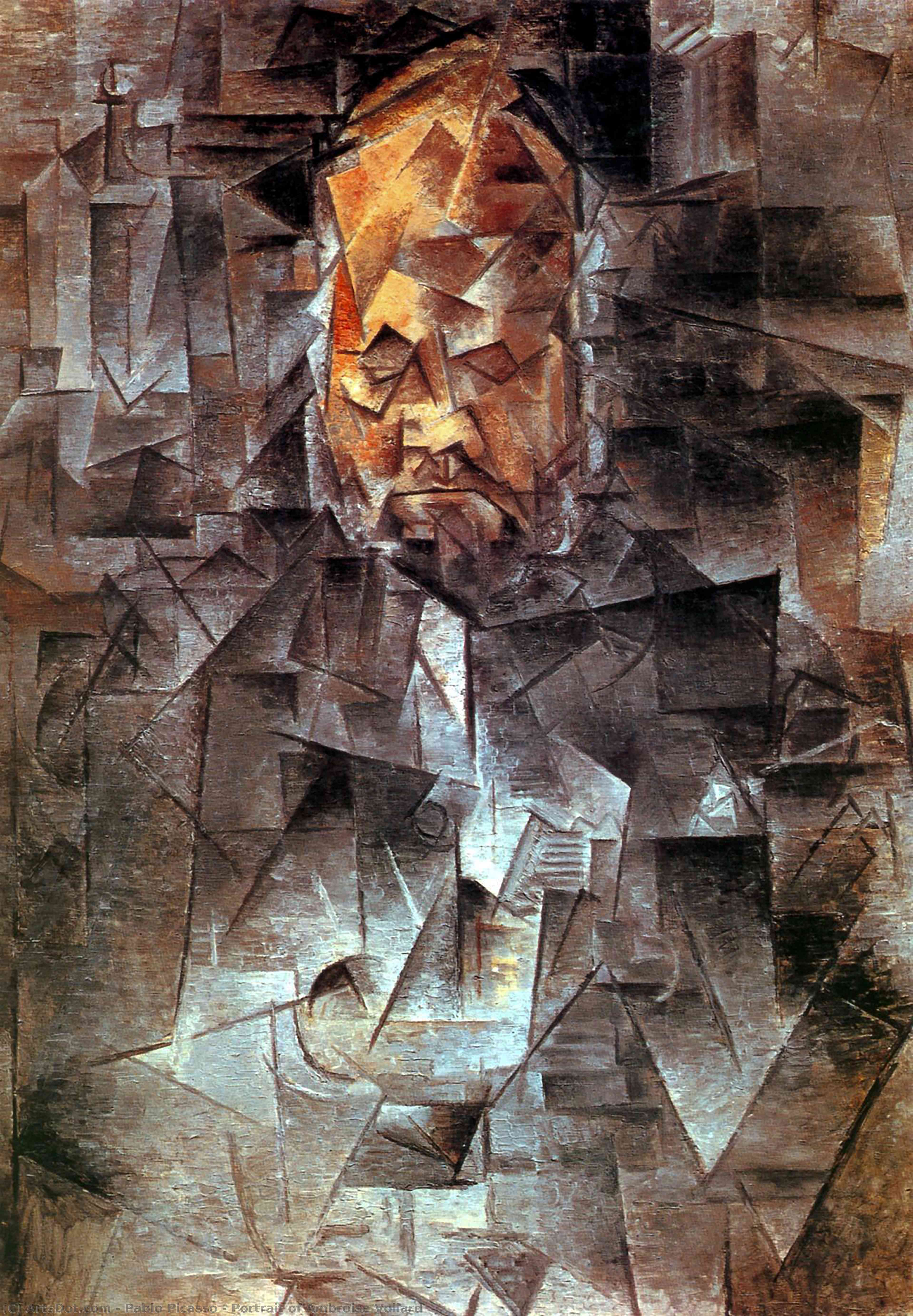 Wikoo.org - موسوعة الفنون الجميلة - اللوحة، العمل الفني Pablo Picasso - Portrait of Ambroise Vollard