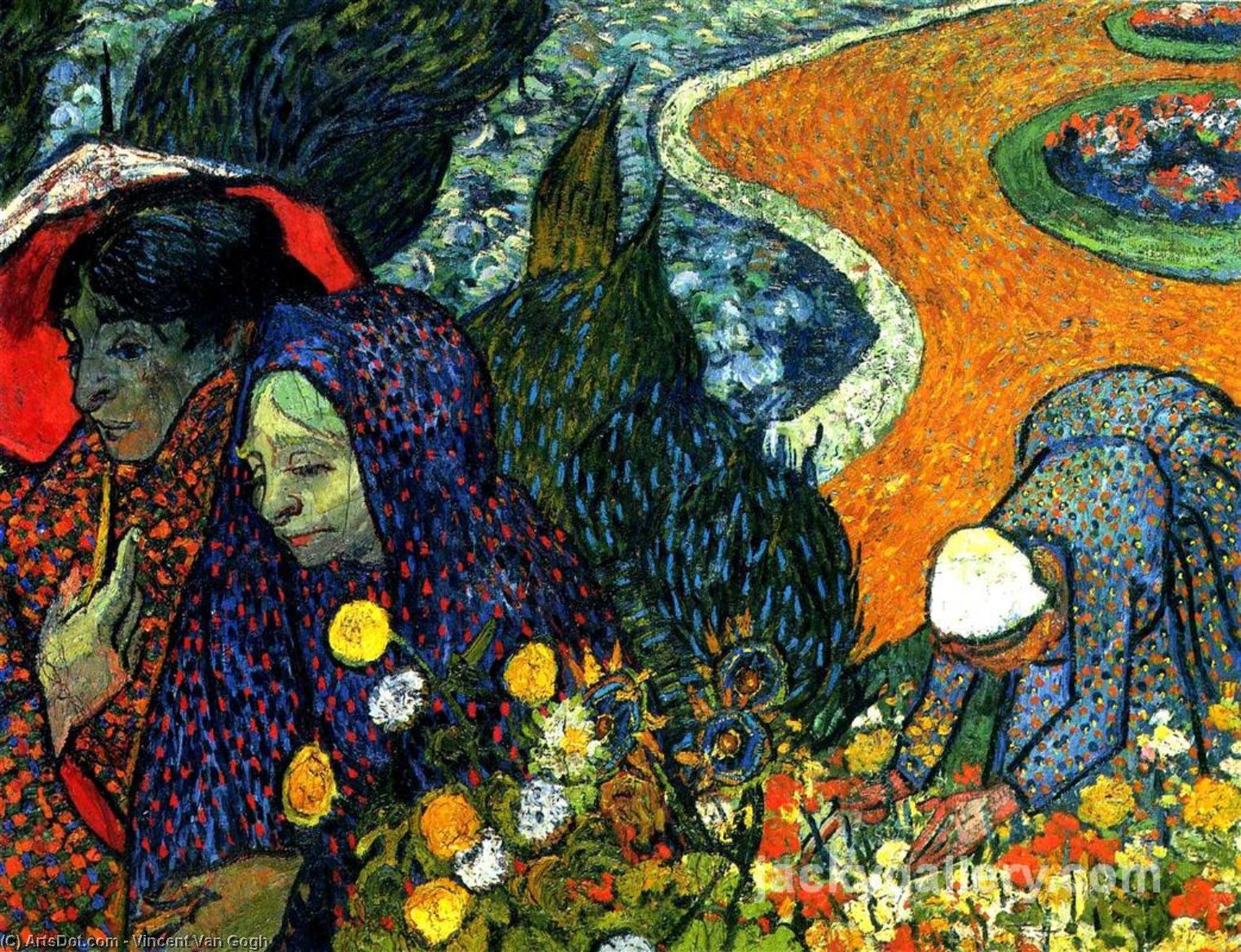 WikiOO.org - Encyclopedia of Fine Arts - Maleri, Artwork Vincent Van Gogh - Memory of the Garden at Etten