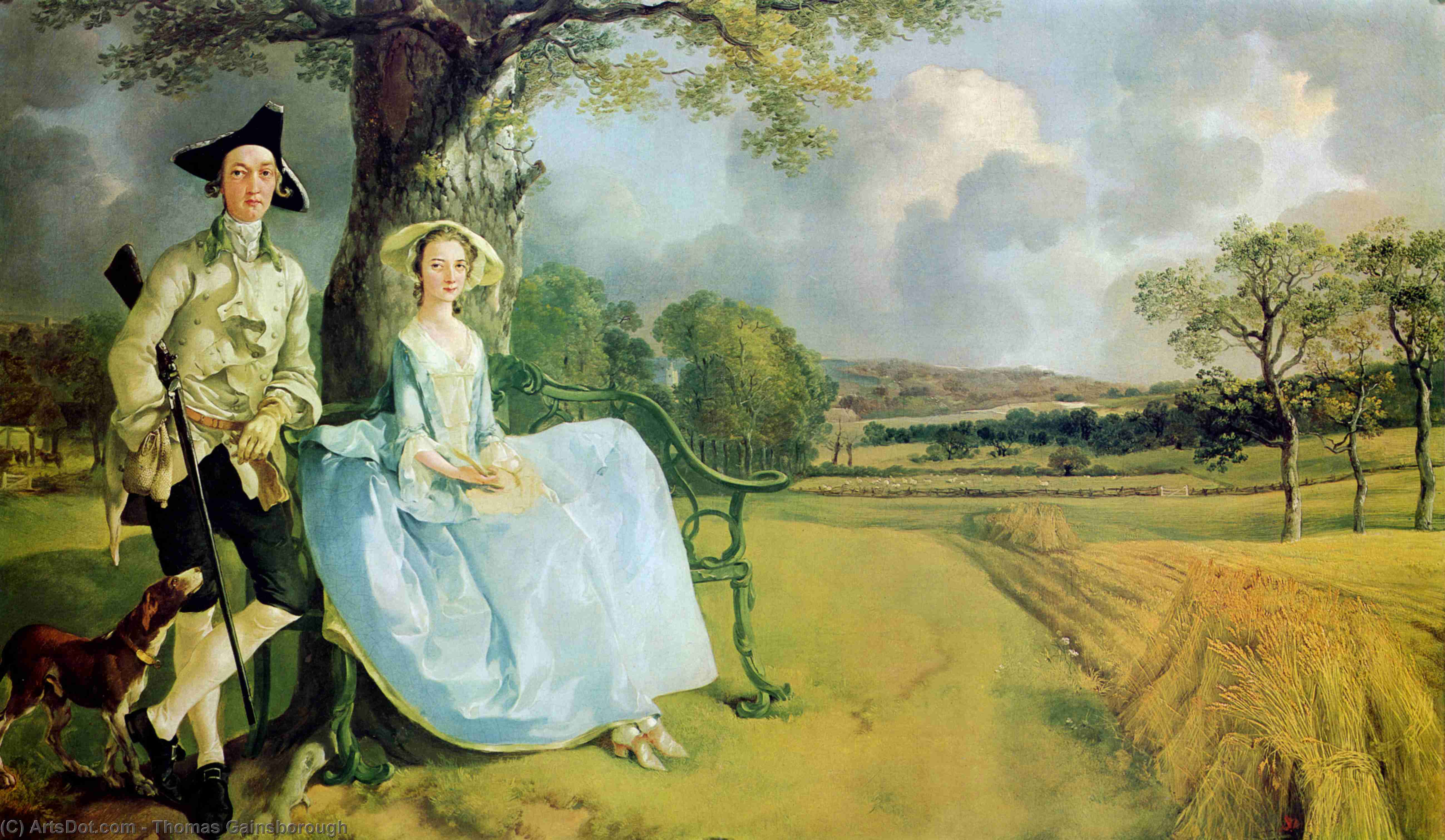 Wikioo.org - The Encyclopedia of Fine Arts - Painting, Artwork by Thomas Gainsborough - Mr. and Mrs. Andrews