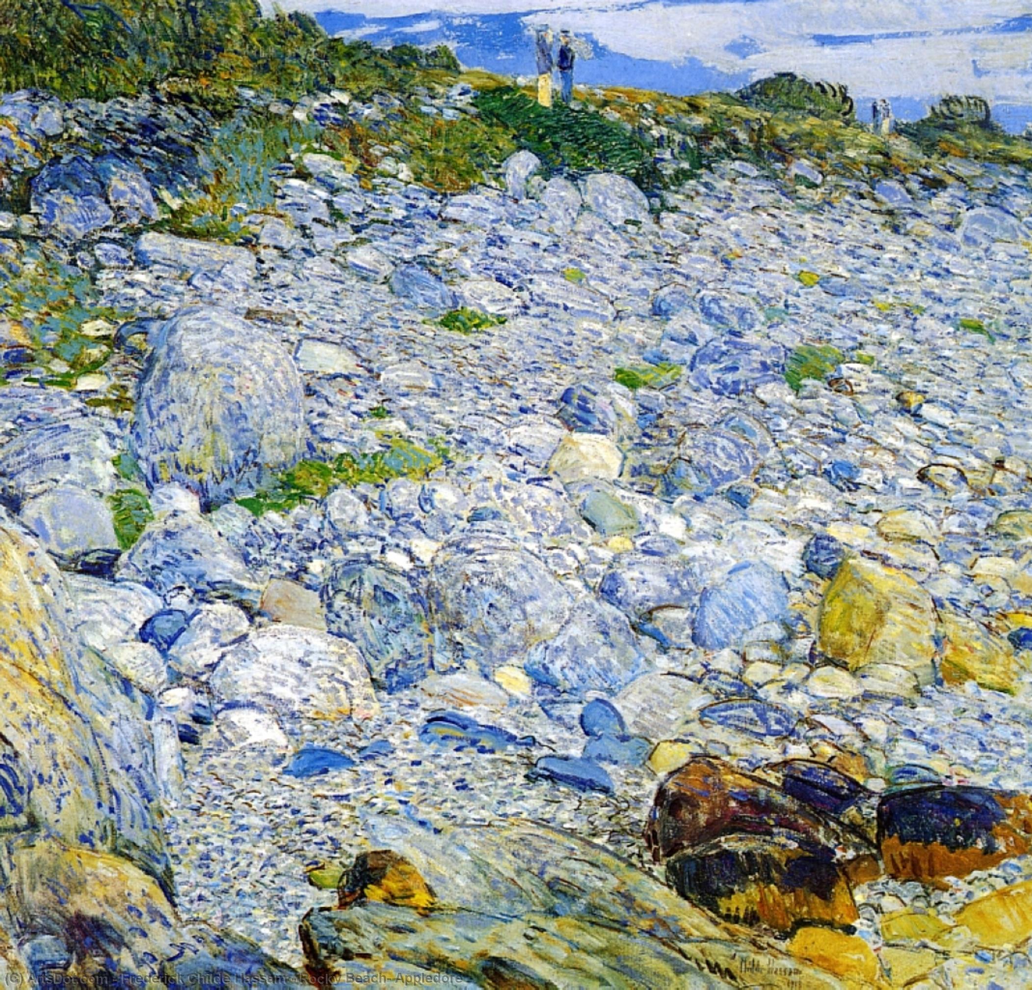 Wikioo.org - The Encyclopedia of Fine Arts - Painting, Artwork by Frederick Childe Hassam - Rocky Beach, Appledore