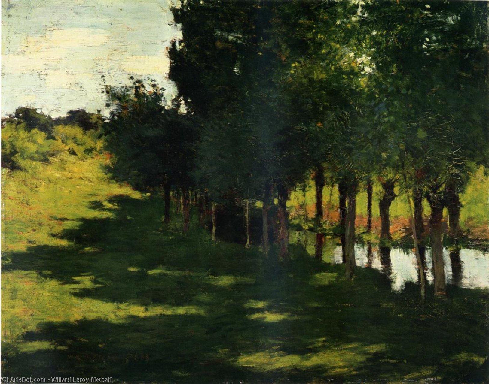 Wikioo.org - The Encyclopedia of Fine Arts - Painting, Artwork by Willard Leroy Metcalf - Sunlight and Shadow