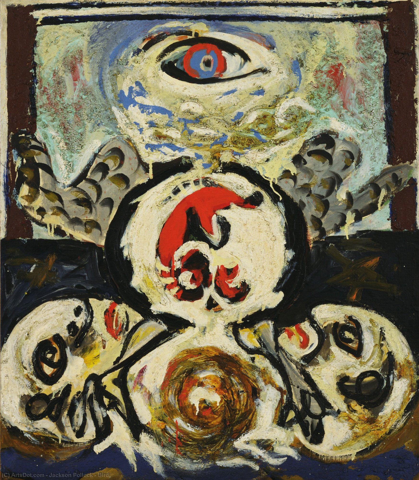 Wikoo.org - موسوعة الفنون الجميلة - اللوحة، العمل الفني Jackson Pollock - Bird