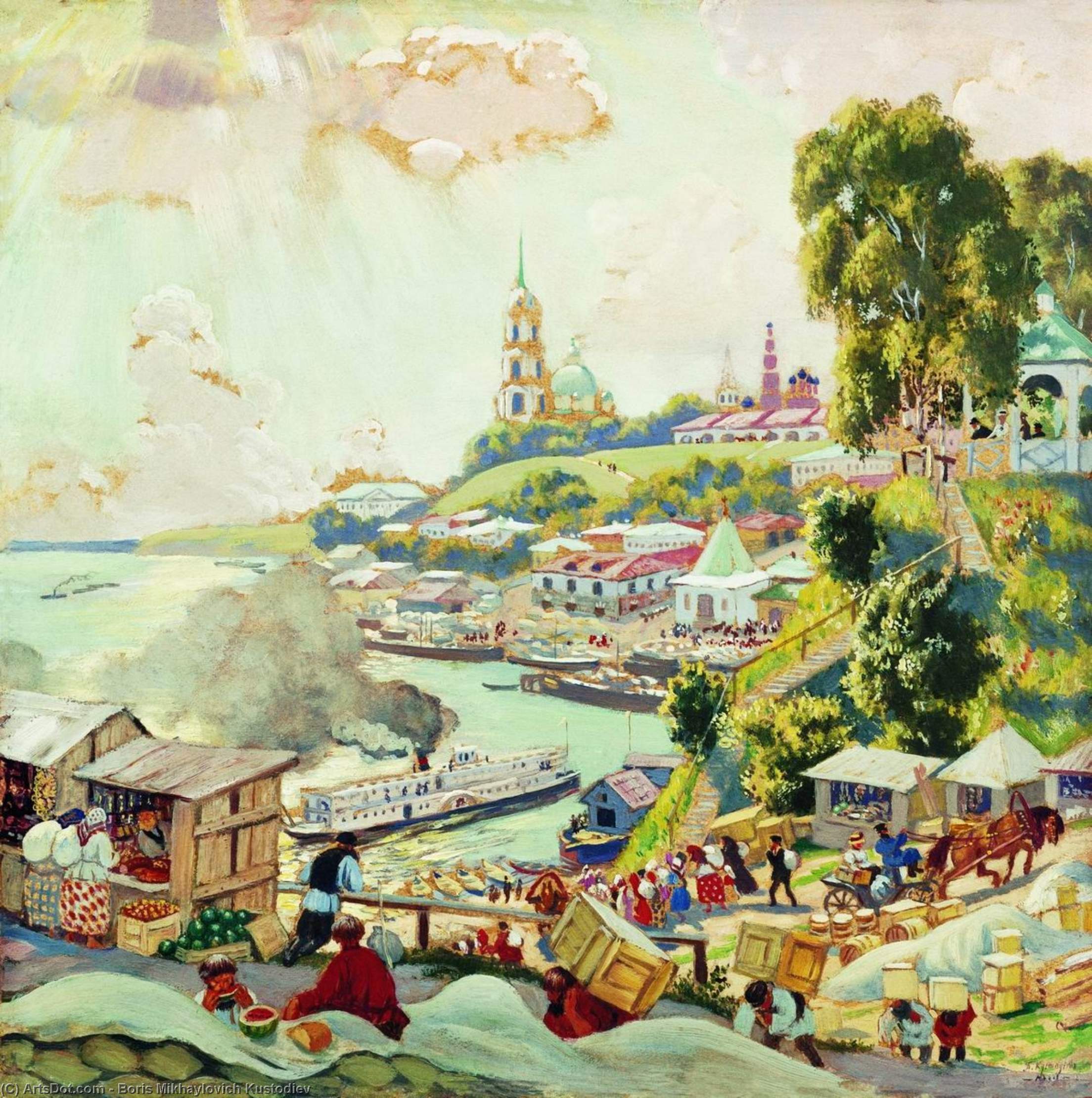 События изображенные на картине бориса кустодиева