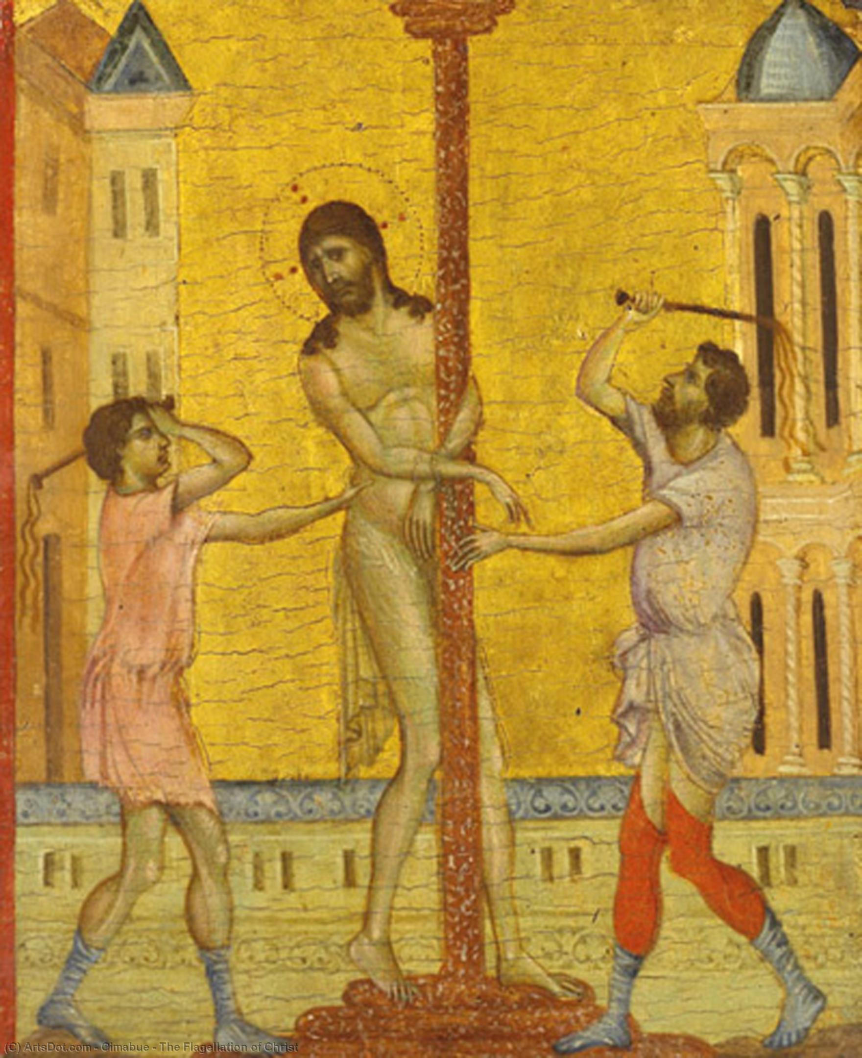 WikiOO.org - Encyclopedia of Fine Arts - Lukisan, Artwork Cimabue - The Flagellation of Christ