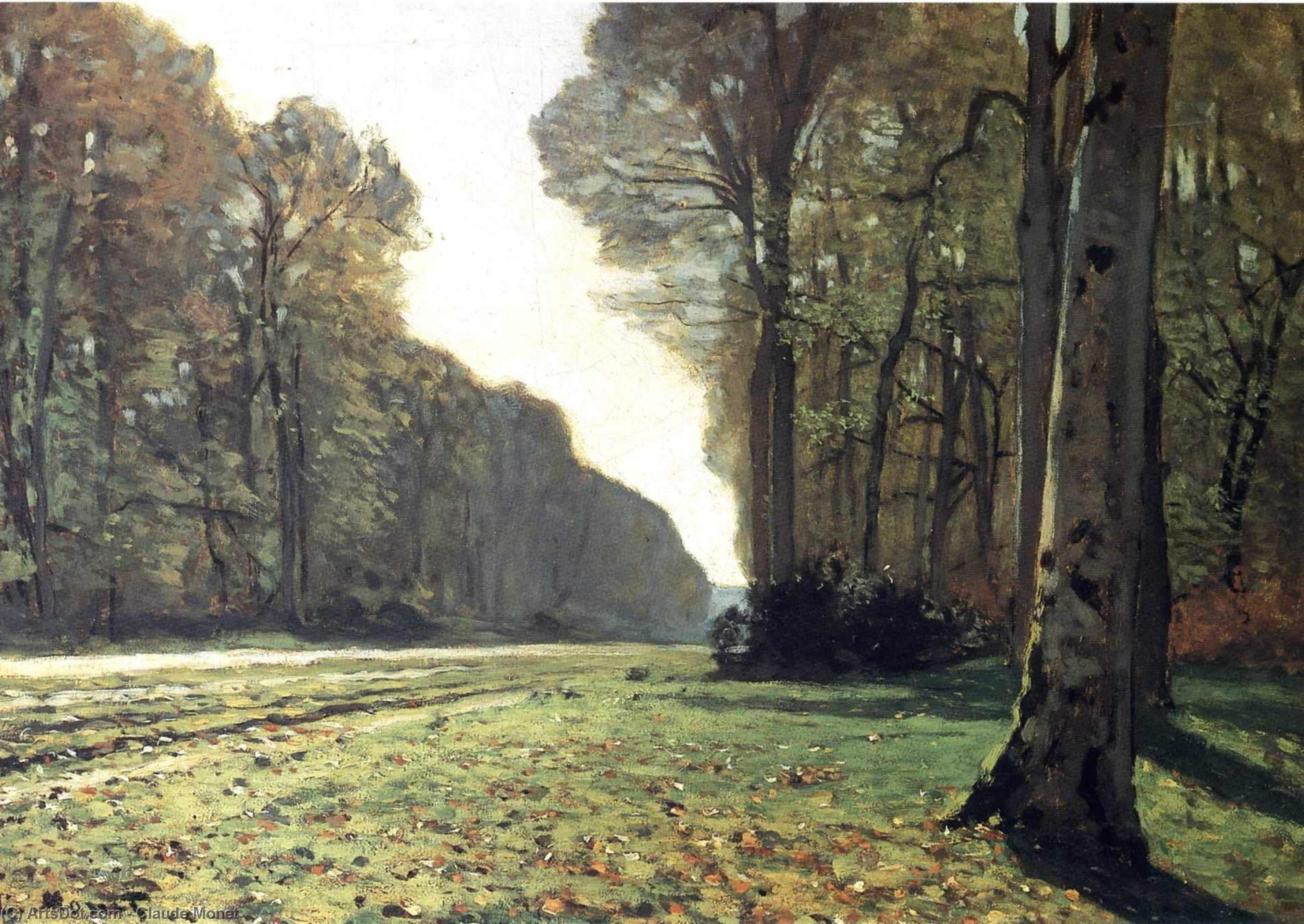 Wikioo.org - The Encyclopedia of Fine Arts - Painting, Artwork by Claude Monet - The Pave de Chailly in the Forest