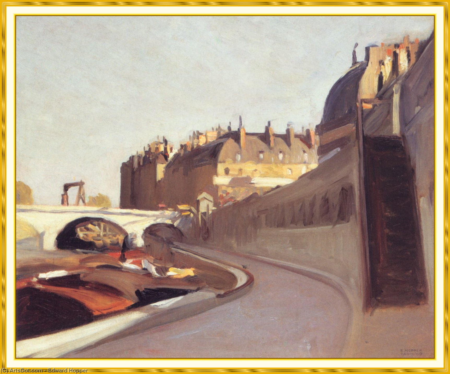 Wikioo.org - The Encyclopedia of Fine Arts - Painting, Artwork by Edward Hopper - The Quaid Grands Augustins