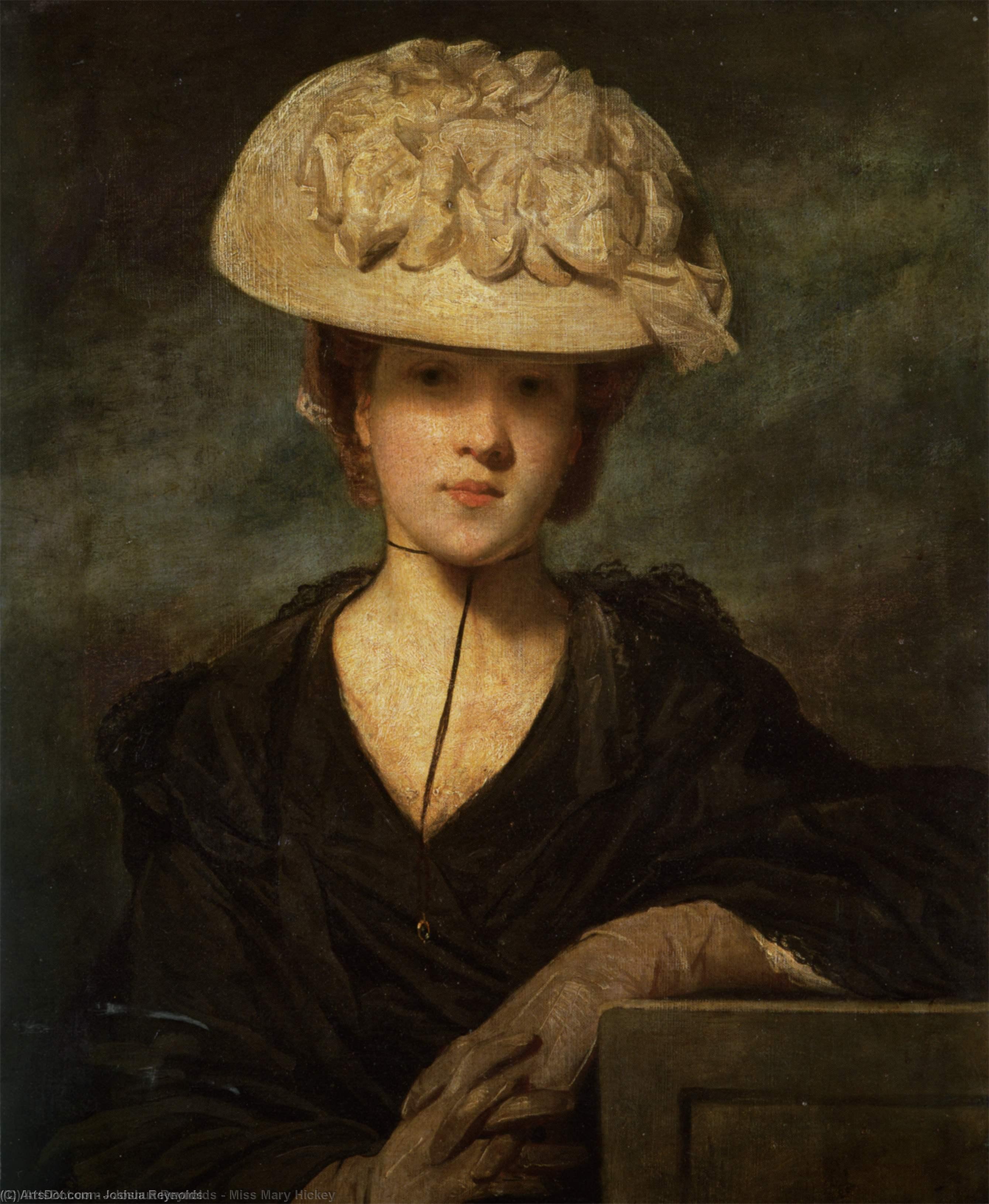 Wikioo.org - The Encyclopedia of Fine Arts - Painting, Artwork by Joshua Reynolds - Miss Mary Hickey