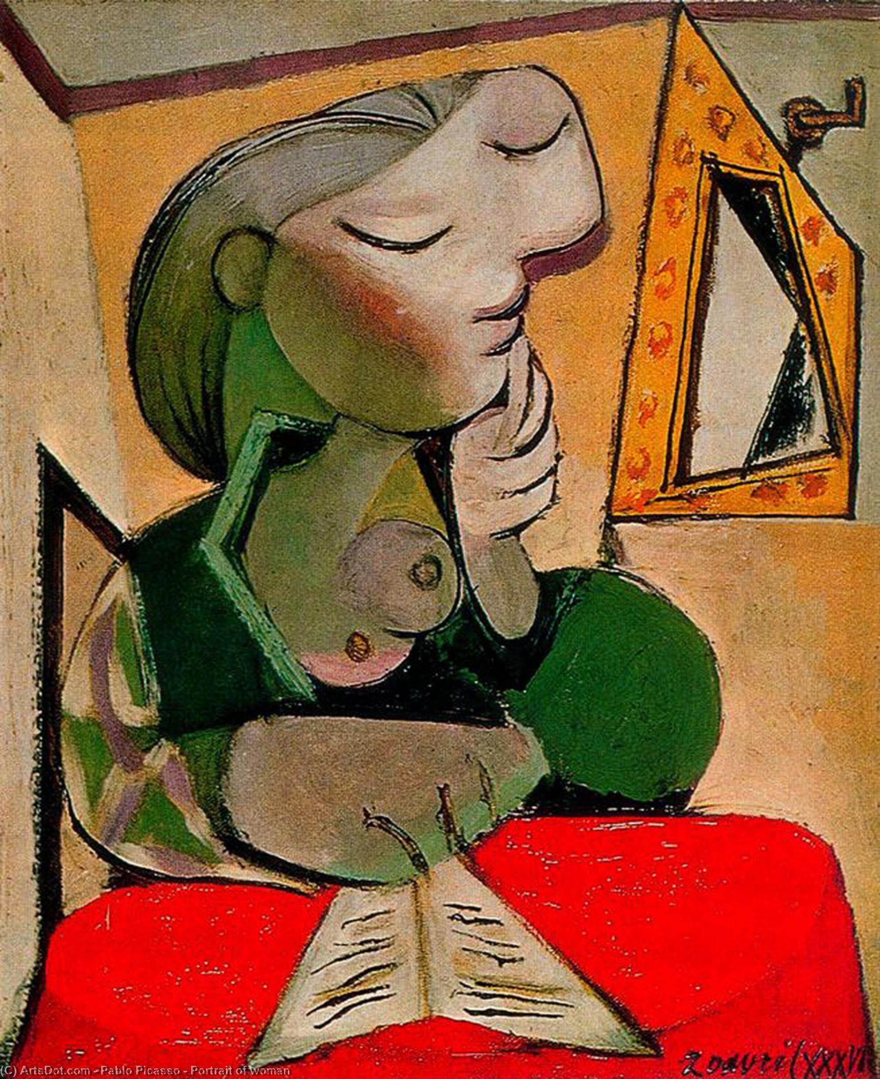 Wikioo.org - Bách khoa toàn thư về mỹ thuật - Vẽ tranh, Tác phẩm nghệ thuật Pablo Picasso - Portrait of woman