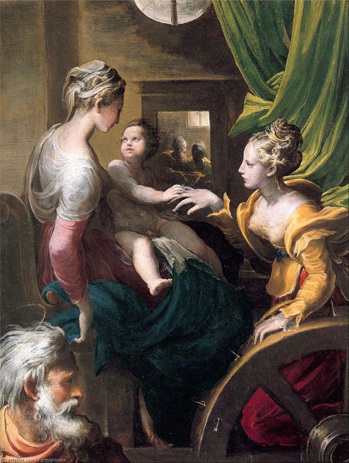 Wikioo.org - The Encyclopedia of Fine Arts - Painting, Artwork by Parmigianino - Mystic Marriage of Saint Catherine