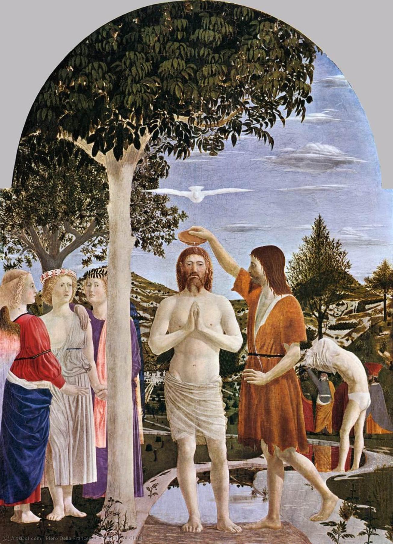 Wikioo.org - The Encyclopedia of Fine Arts - Painting, Artwork by Piero Della Francesca - Baptism of Christ