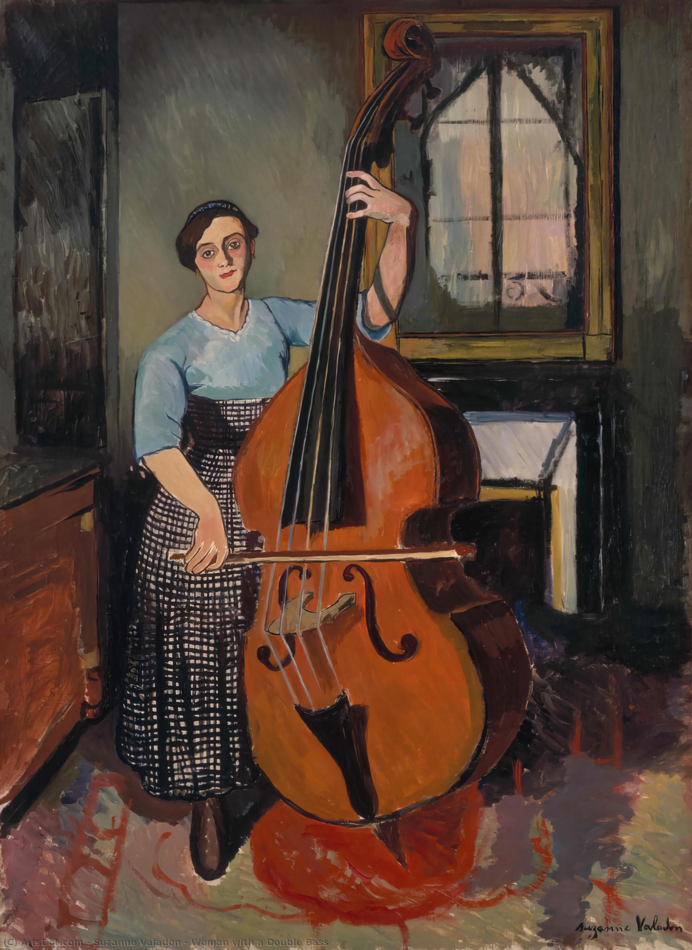 Wikioo.org - The Encyclopedia of Fine Arts - Painting, Artwork by Suzanne Valadon - Woman with a Double Bass