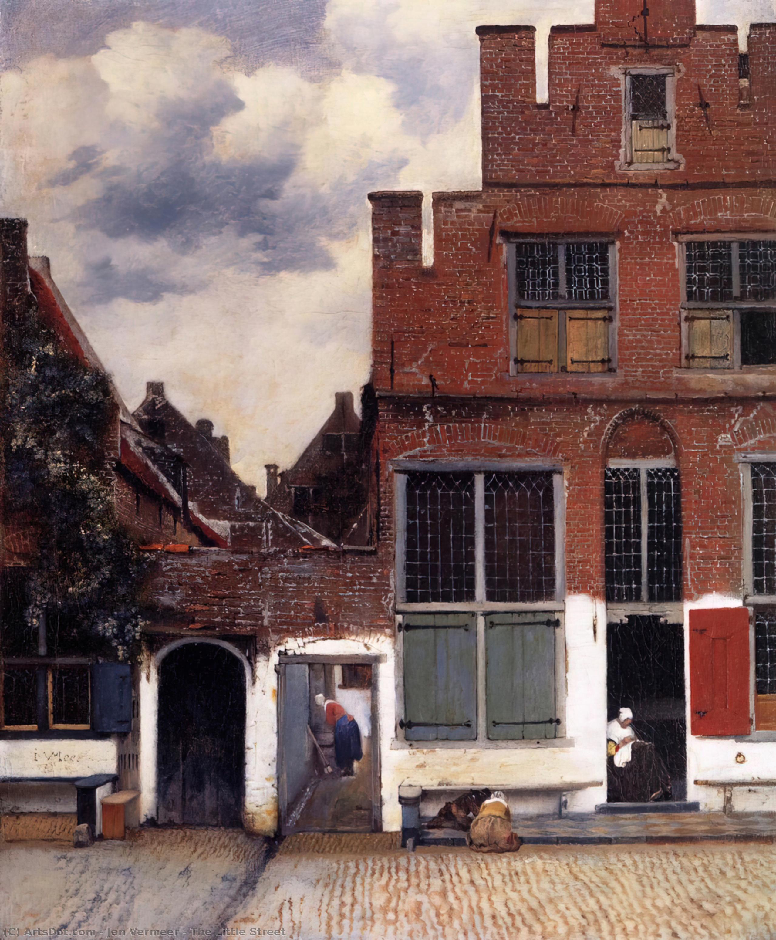 WikiOO.org - אנציקלופדיה לאמנויות יפות - ציור, יצירות אמנות Jan Vermeer - The Little Street