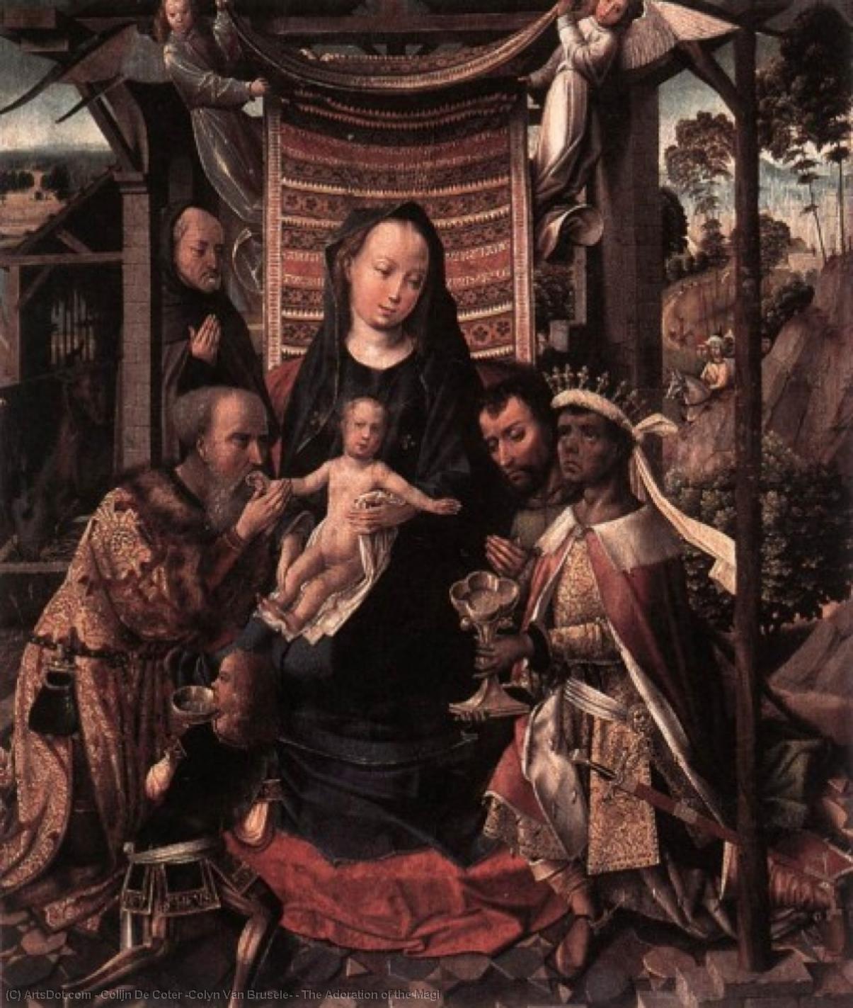 Wikioo.org - The Encyclopedia of Fine Arts - Painting, Artwork by Colijn De Coter (Colyn Van Brusele) - The Adoration of the Magi