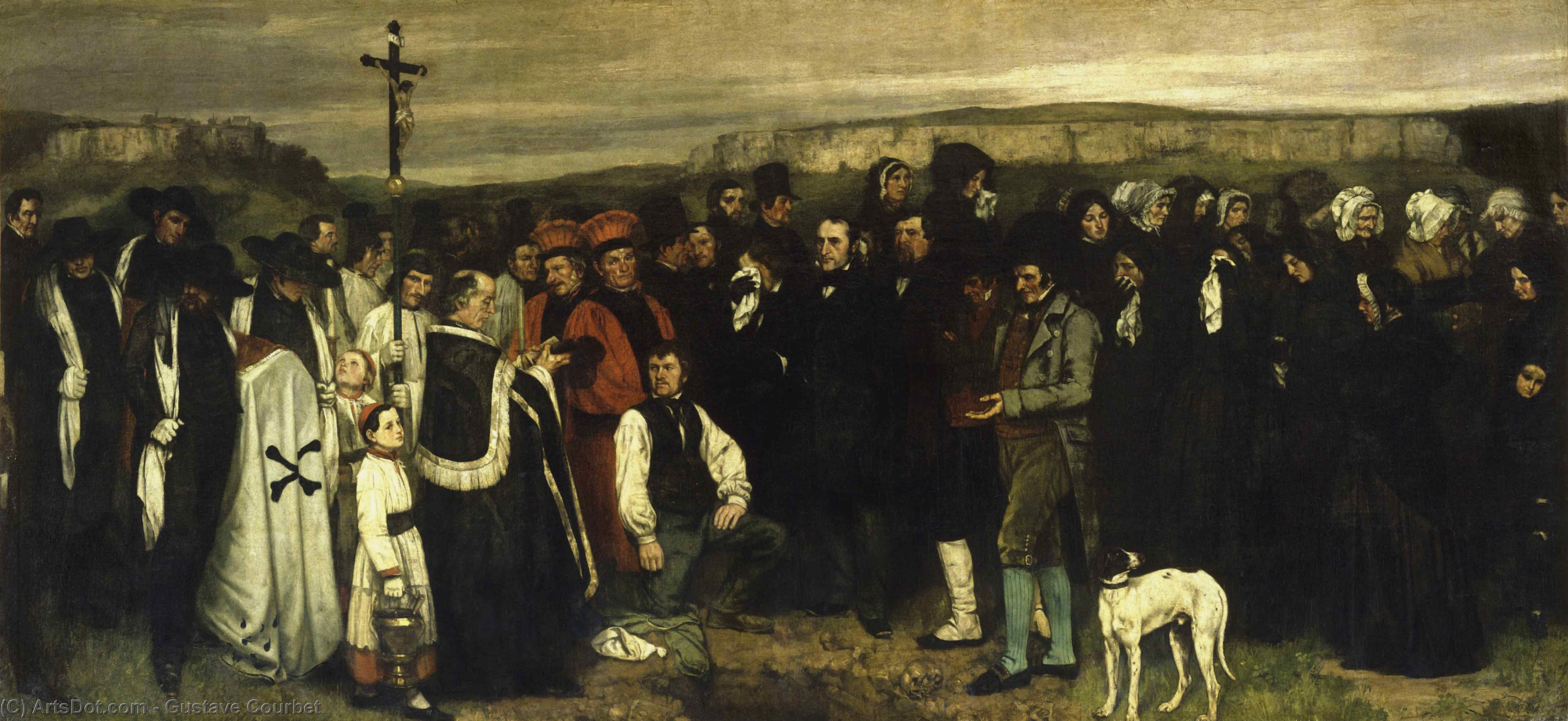 Wikioo.org - The Encyclopedia of Fine Arts - Painting, Artwork by Gustave Courbet - Burial at Ornans
