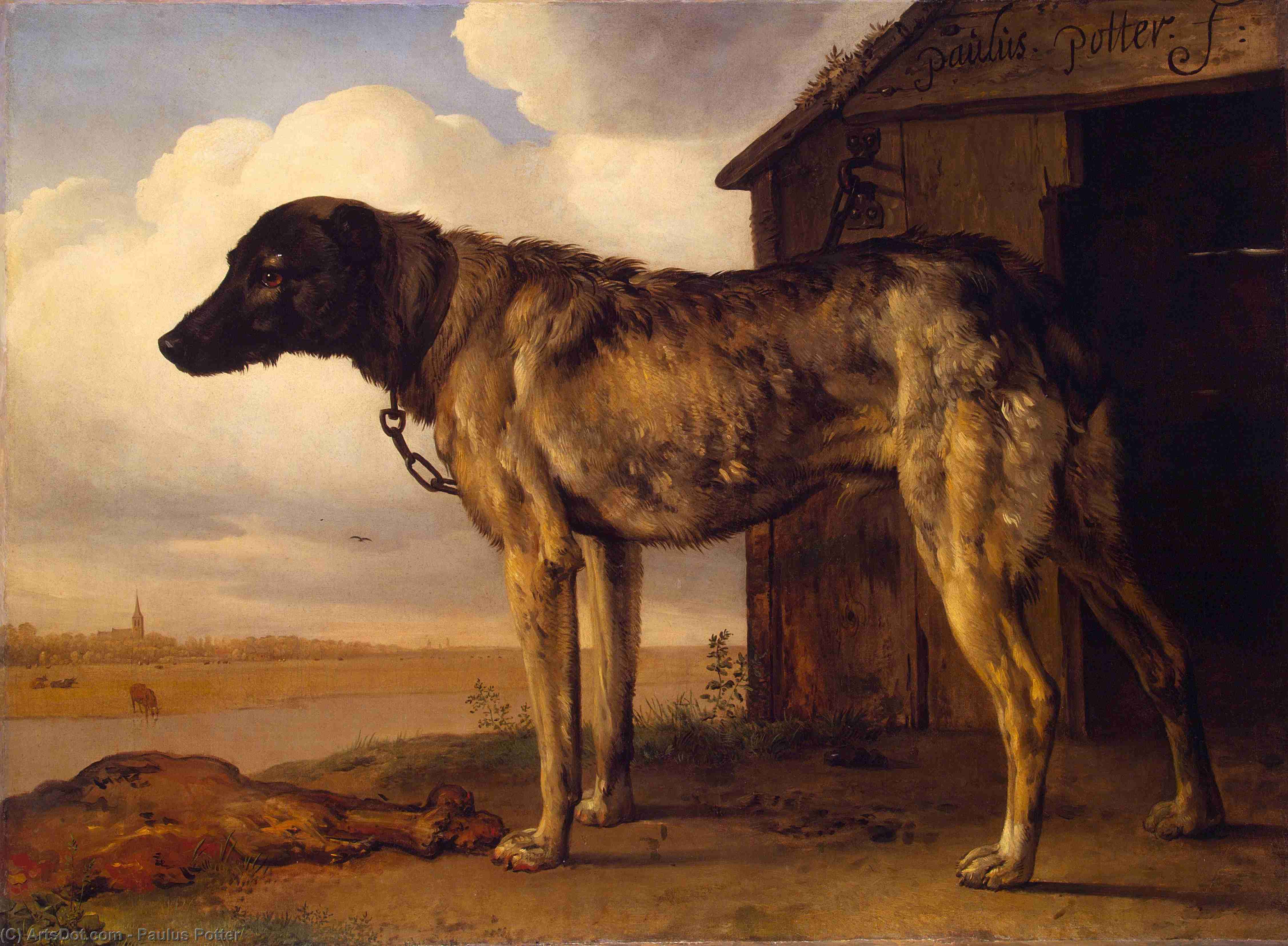 Wikioo.org - The Encyclopedia of Fine Arts - Painting, Artwork by Paulus Potter - Wolf-Hound