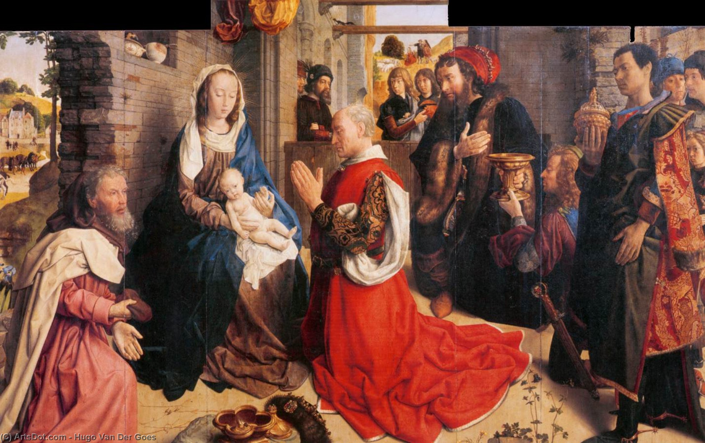 Wikioo.org - The Encyclopedia of Fine Arts - Painting, Artwork by Hugo Van Der Goes - Monforte Altarpiece (12)