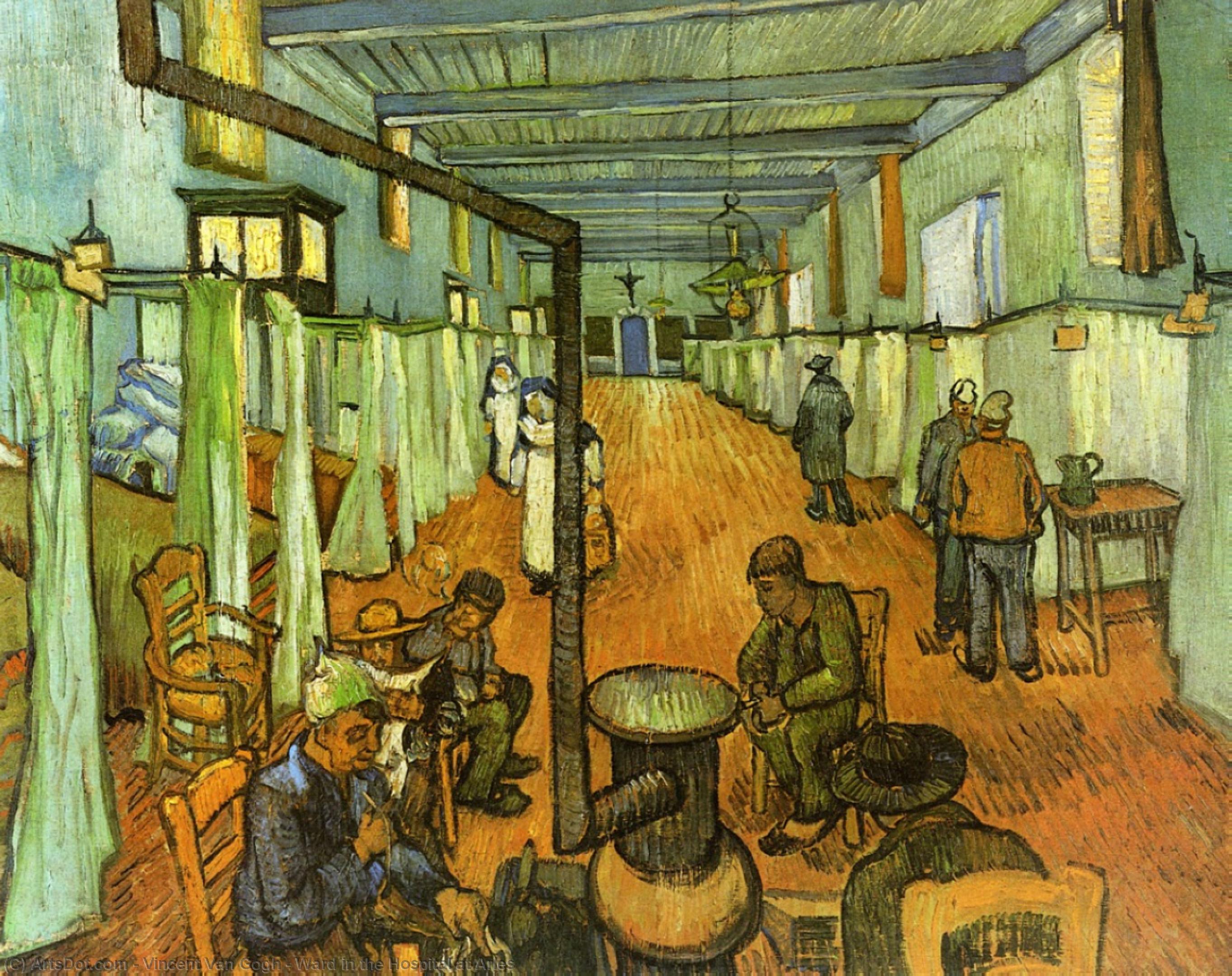 Wikioo.org - The Encyclopedia of Fine Arts - Painting, Artwork by Vincent Van Gogh - Ward in the Hospital at Arles