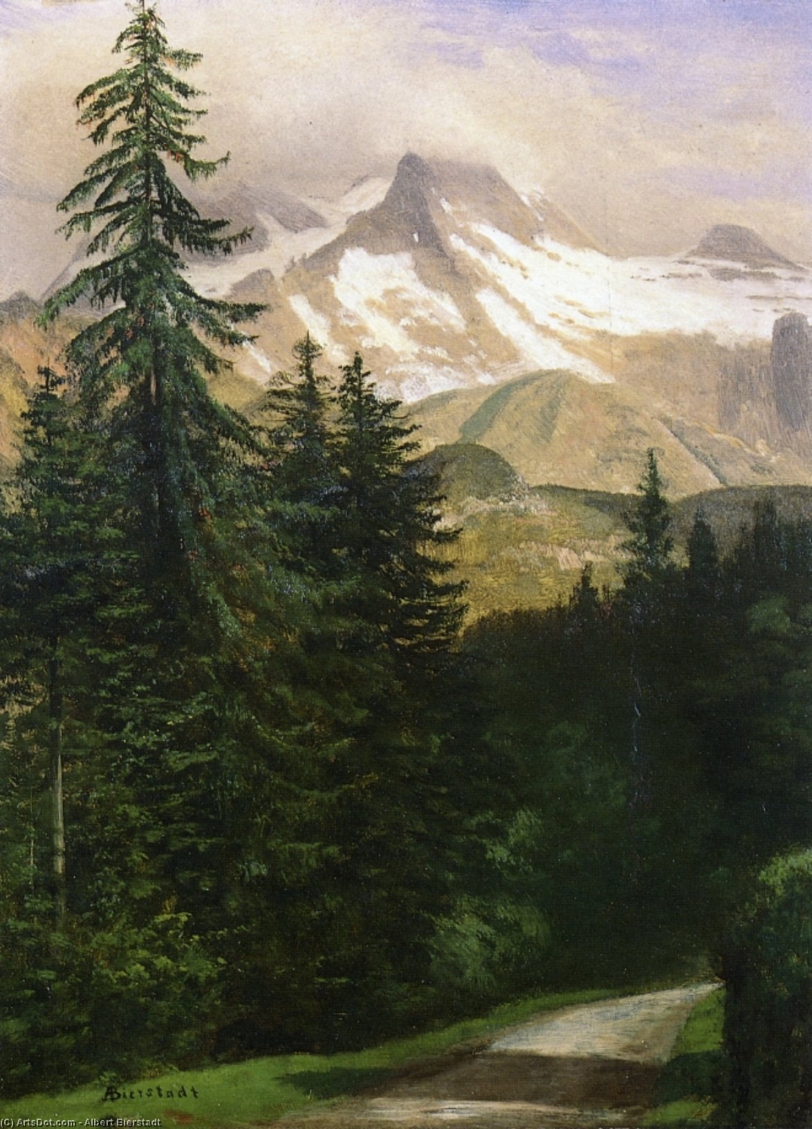Альберт Бирштадт в горах