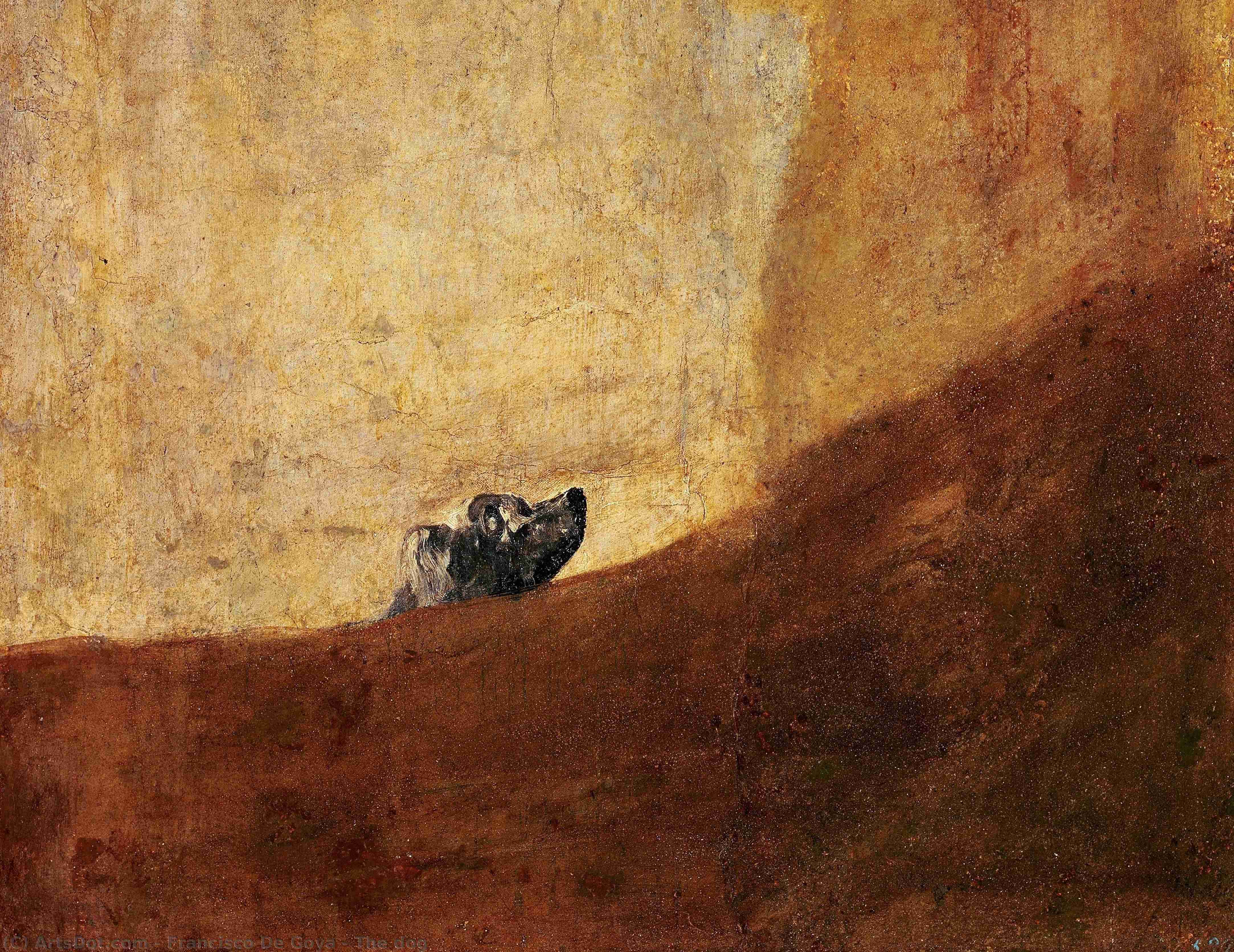 Wikioo.org - The Encyclopedia of Fine Arts - Painting, Artwork by Francisco De Goya - The dog