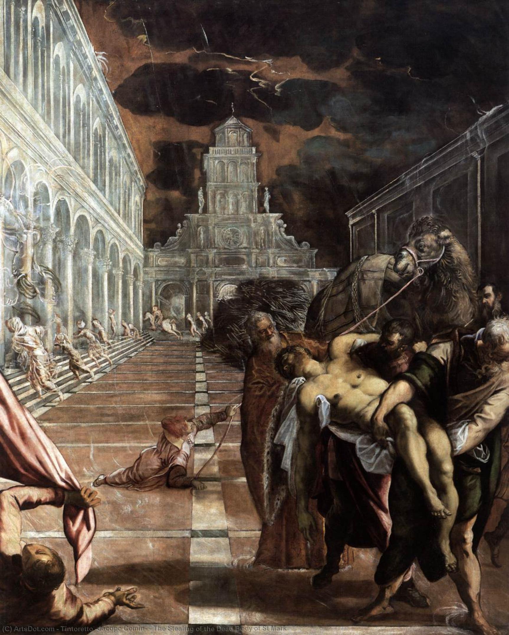 Wikioo.org - The Encyclopedia of Fine Arts - Painting, Artwork by Tintoretto (Jacopo Comin) - The Stealing of the Dead Body of St Mark