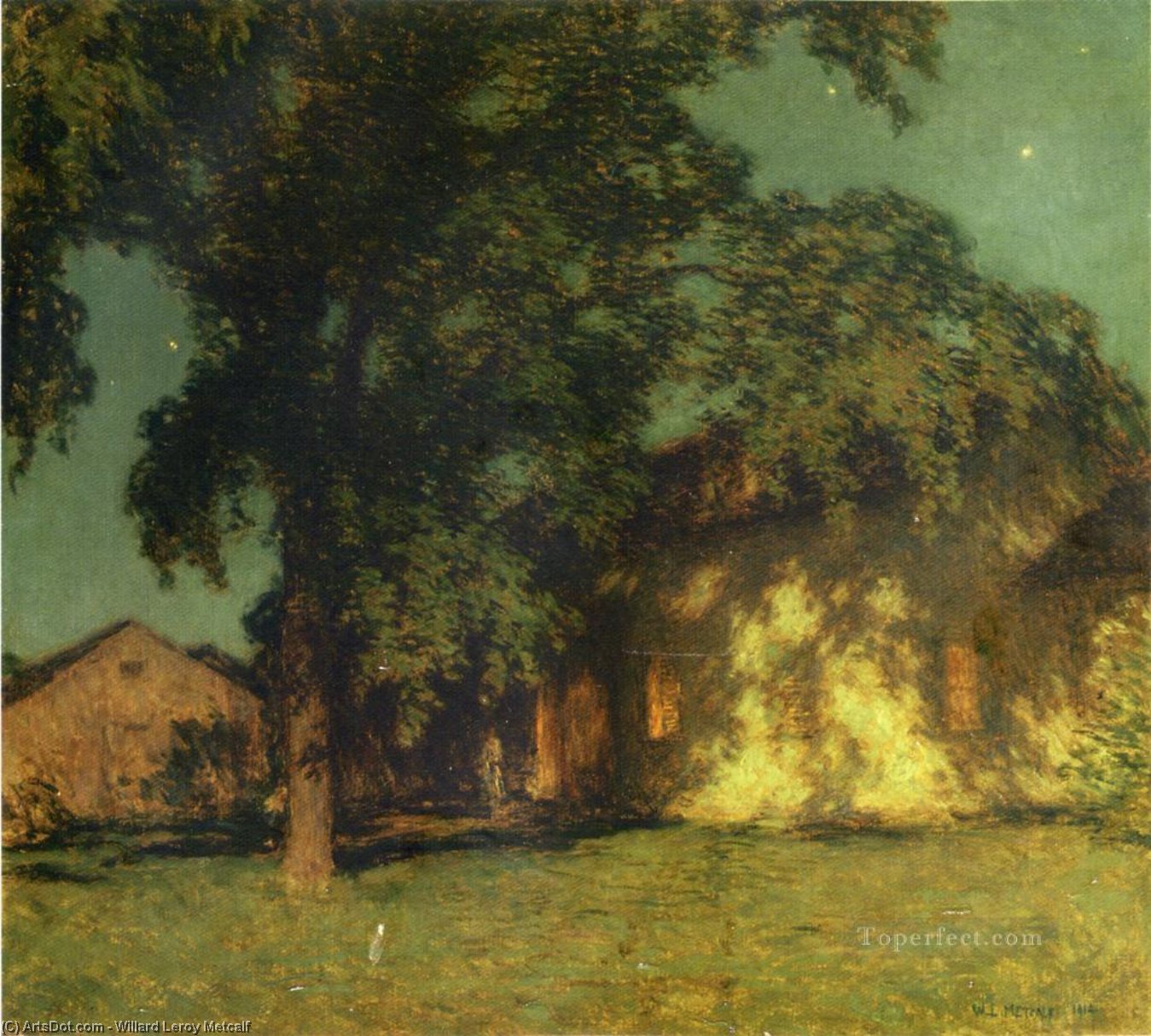 Wikioo.org - The Encyclopedia of Fine Arts - Painting, Artwork by Willard Leroy Metcalf - summer night no. -